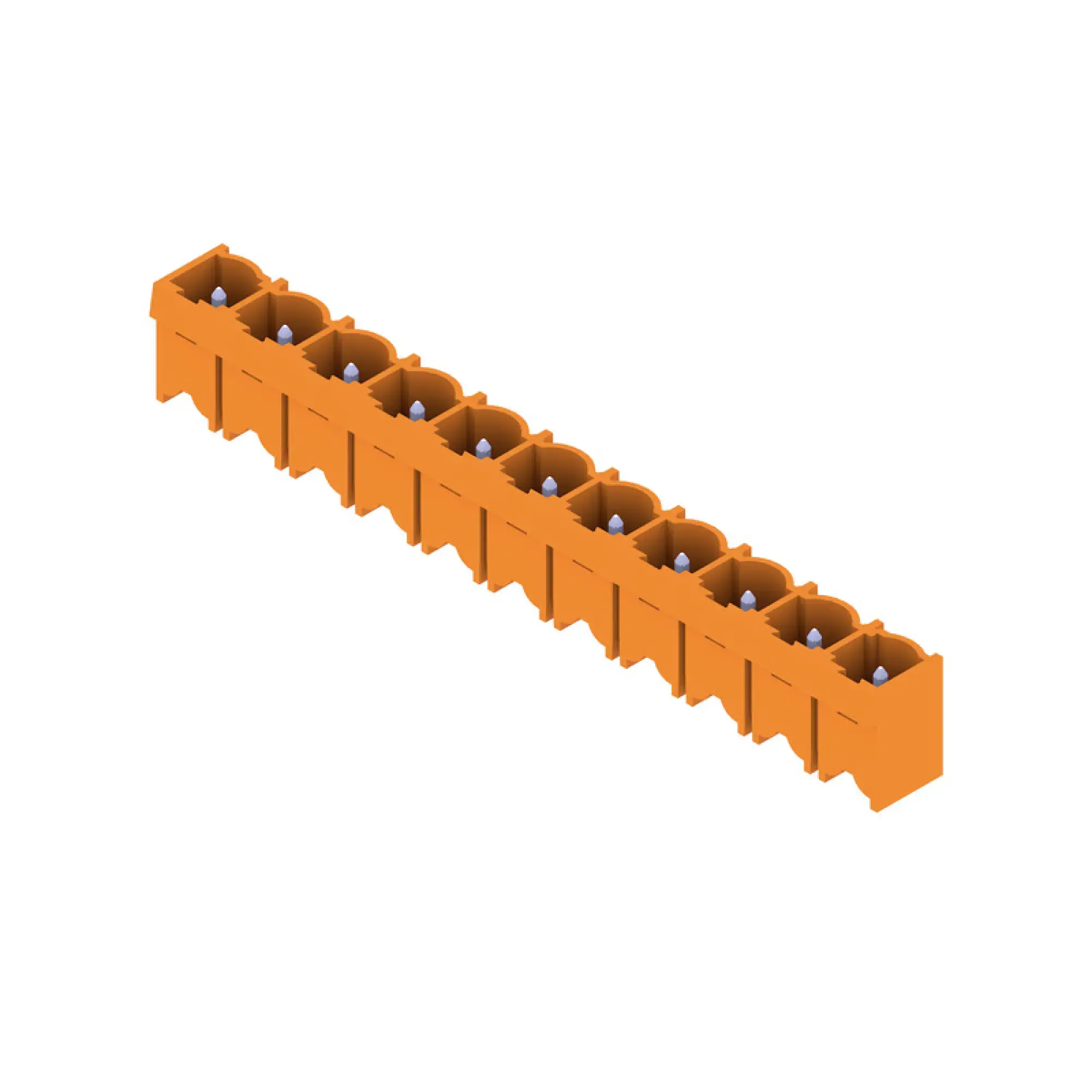Weidmüller 1048960000 PCB connector (board connection), 500 V, 29 A, Pitch in mm: 7.62, Number of poles: 11, THT solder connection, Box (img_001)