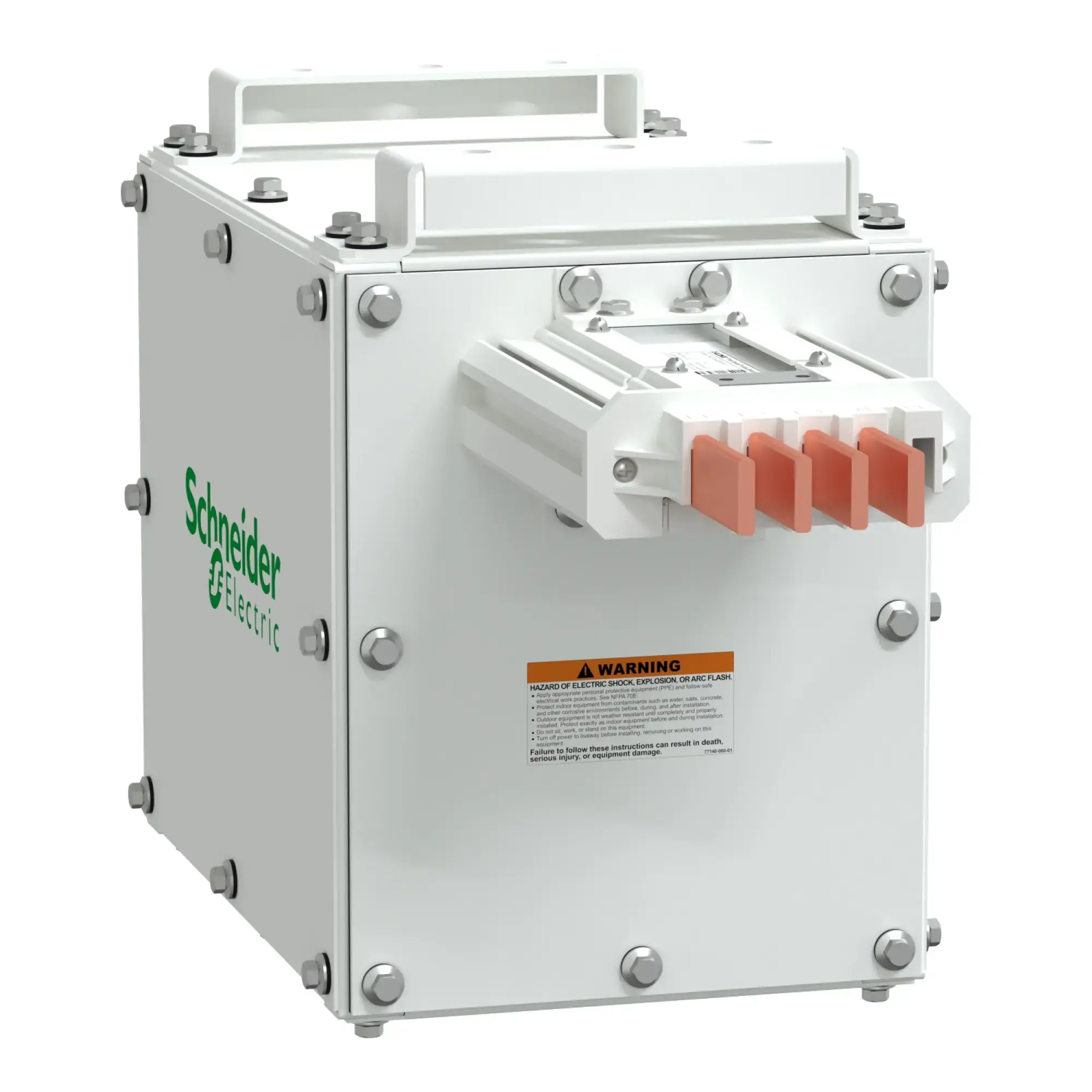 Schneider Electric ITSC250ES42BO0500E Endeinspeisekasten, I-Line Track, 250A, Kupfer, 3L+N+PE (PE Gehäuse), IP42, Linksmontage, weiß RAL9003 ITSC250ES42BO0500E (img_001)