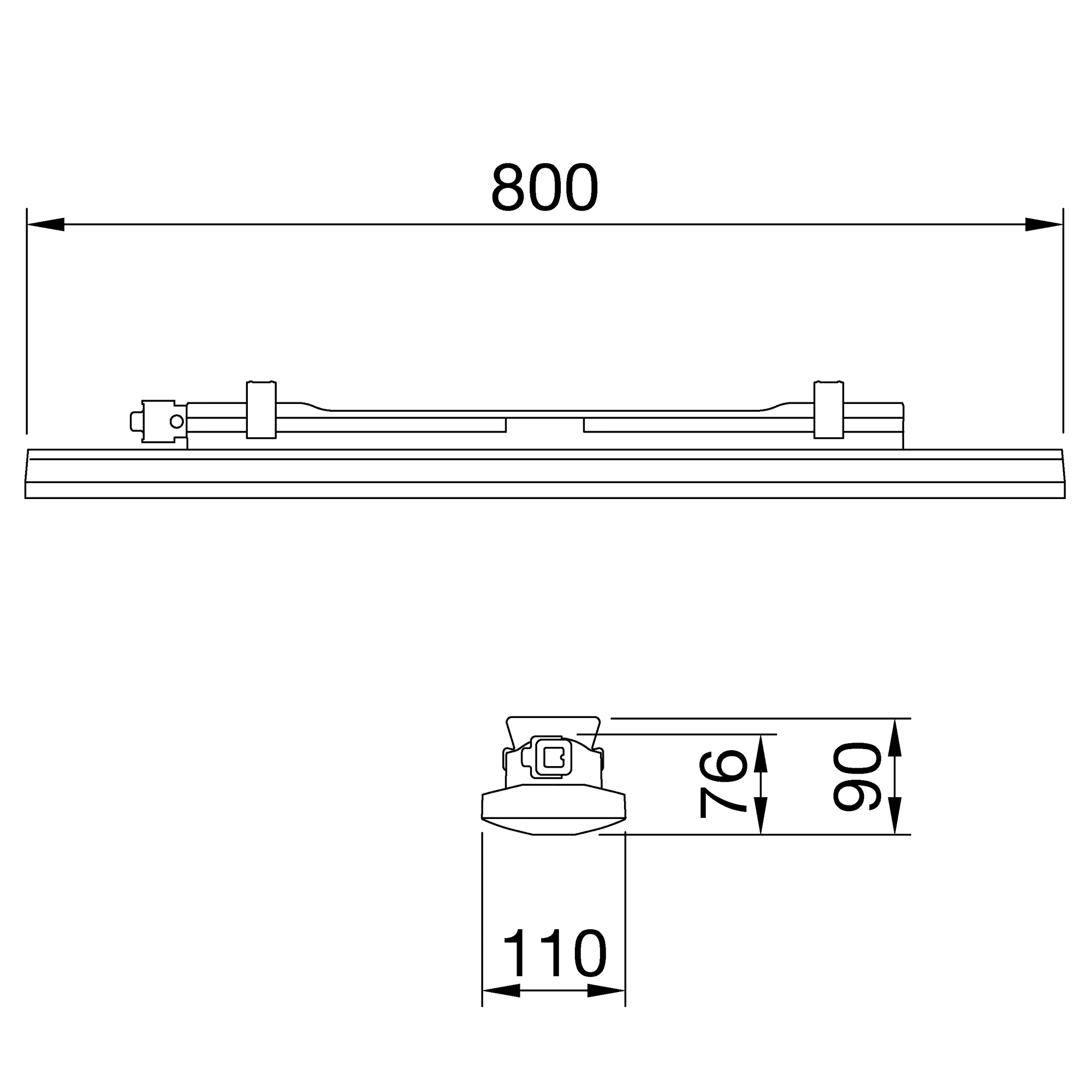 GEWISS GWS3218T SMART[3] - TRANSPARENT DIFFUSER - STAND ALONE - 800MM - 4000 K (CRI 80) - 220/240V 50/60HZ - IP66/IP69 - CLASS II (img_002)