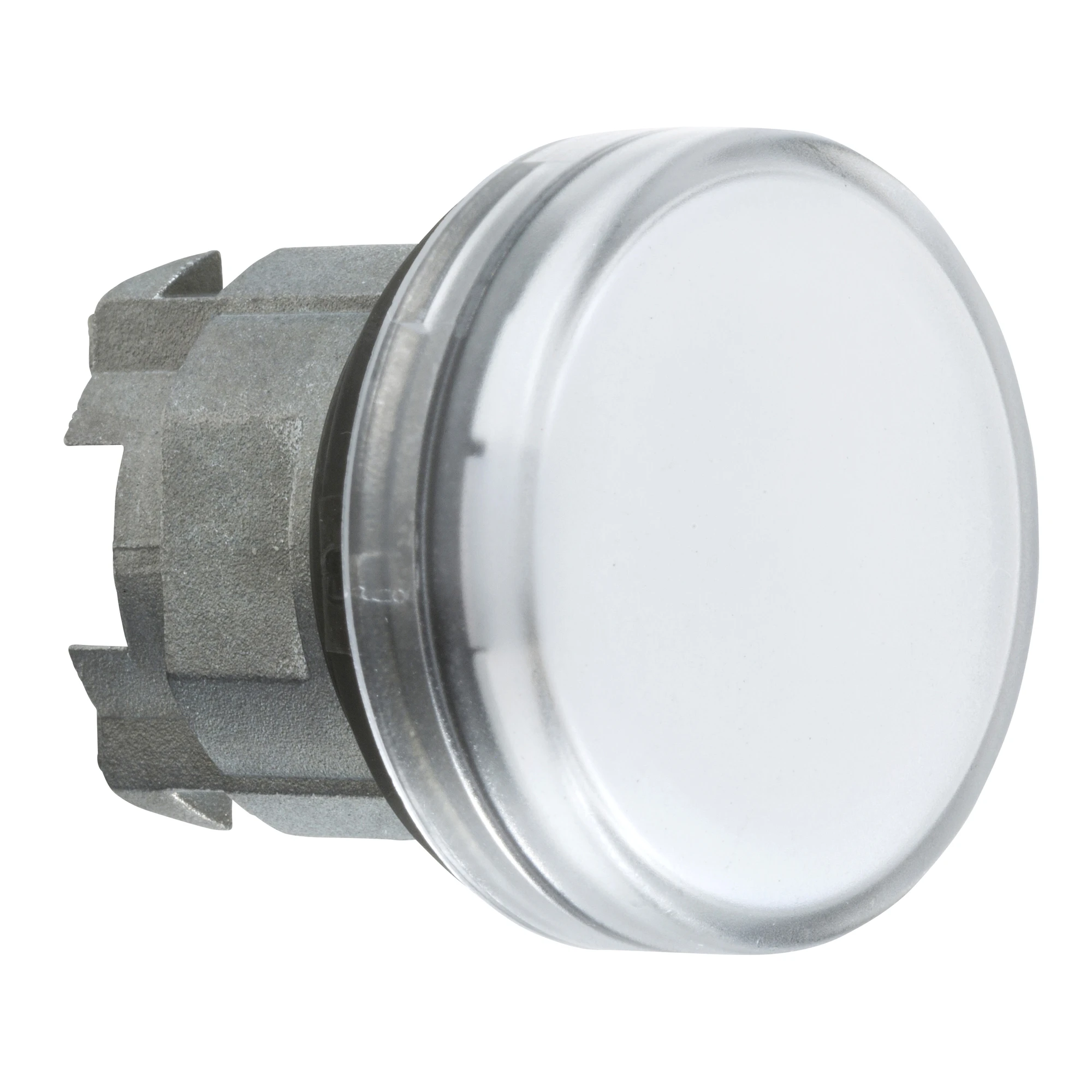 Schneider Electric ZB4BV01S Signaling light, front element, Harmony XB4, metal, 22mm, white, for BA9s incandescent lamp, ribbed dome (img_001)