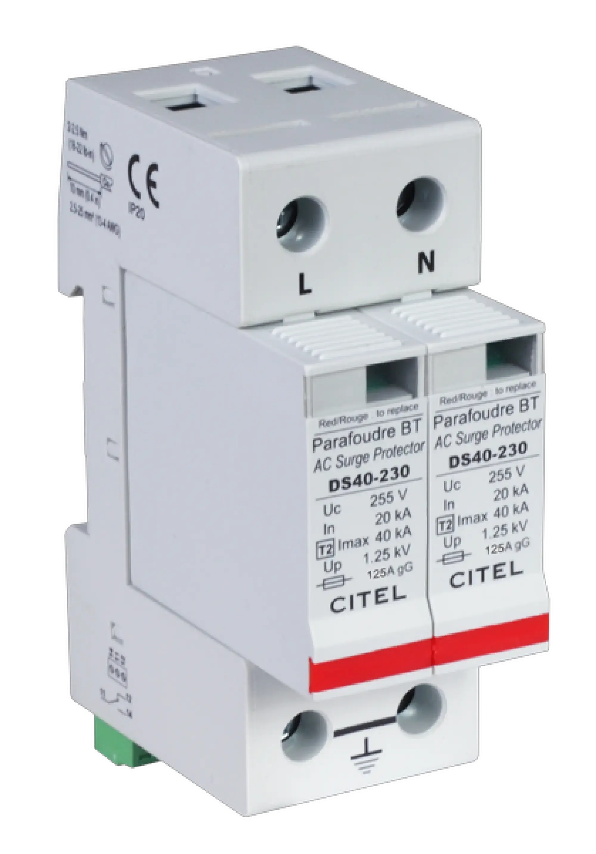 Citel 46152120 Überspannungsbleiter 2-polig Typ 2 für 230/400 V TN Netze (img_001) Citel 46152120 Überspannungsbleiter 2-polig Typ 2 für 230/400 V TN Netze (img_001)