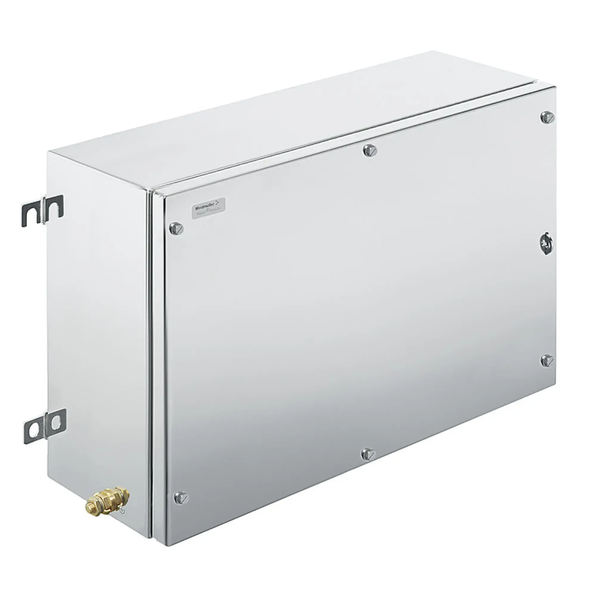 Weidmüller 2698050000 Ex metal housing, 550 x 350 x 200 mm, electropolished, Flange plate: Yes, Bottom, 4 hinges and M6 hex-head slotted screws SW10 (img_001) Weidmüller 2698050000 Ex metal housing, 550 x 350 x 200 mm, electropolished, Flange plate: Yes, Bottom, 4 hinges and M6 hex-head slotted screws SW10 (img_001)