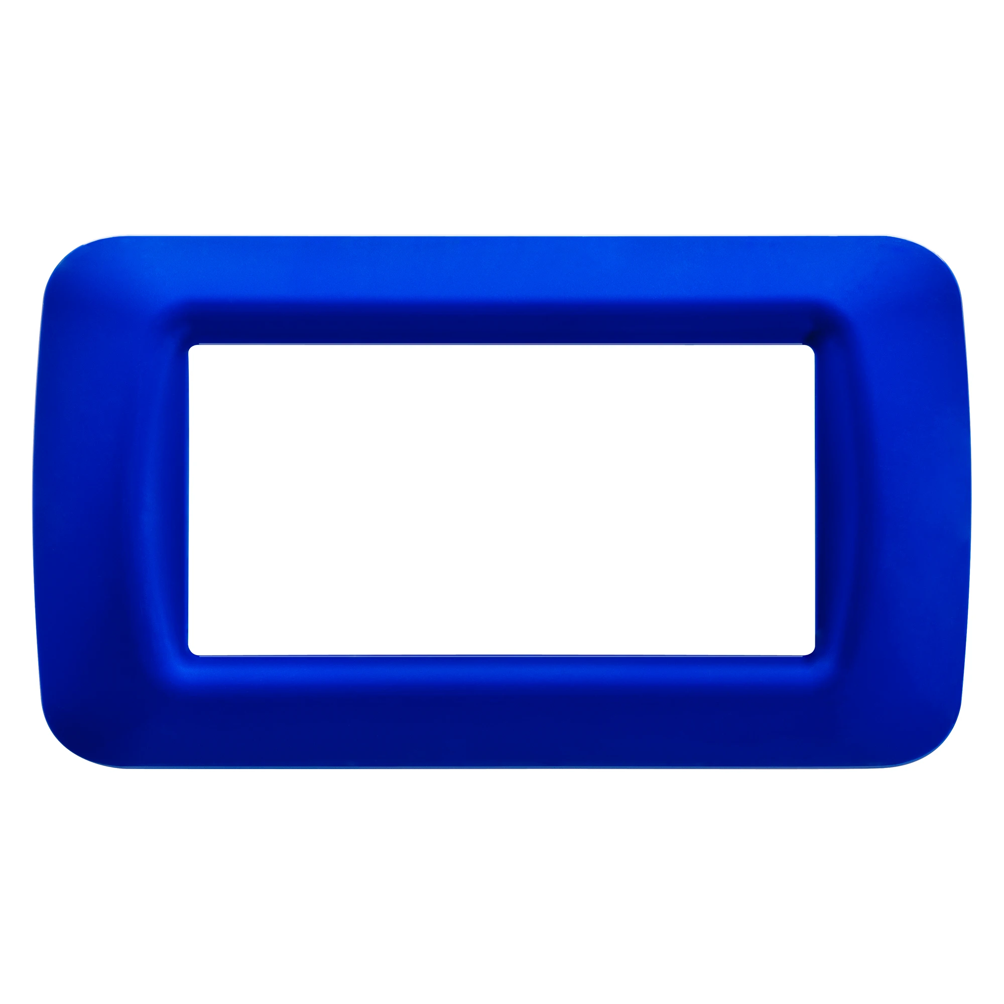 GEWISS GW22574 TOP SYSTEM PLATE - IN TECHNOPOLYMER GLOSS FINISHING - 4 GANG - JAZZ BLUE - SYSTEM (img_001)