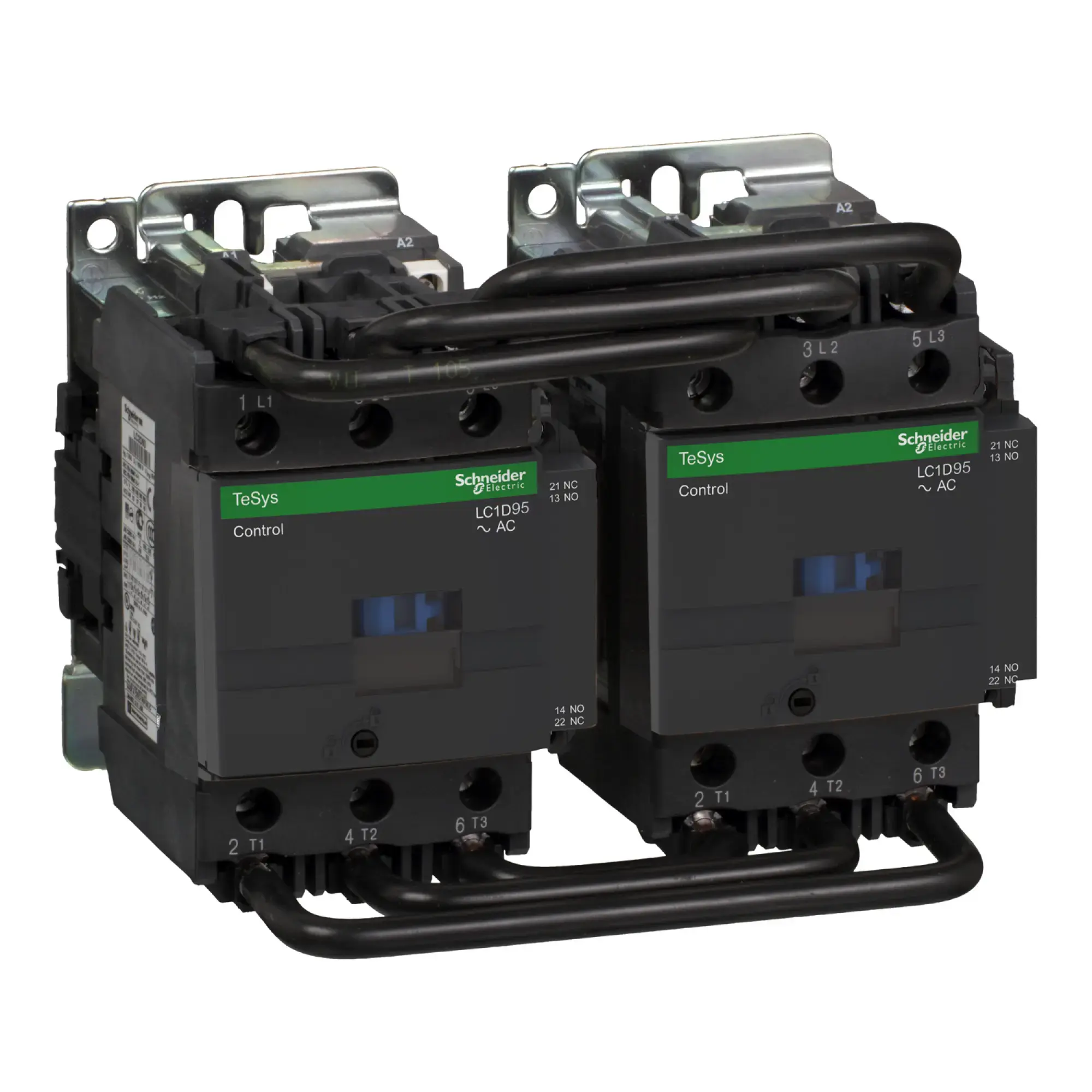 Schneider Electric LC2D95E7 Reversing contactor combination, 3p+1NO+1NC, 45kW/400V/AC3 95A, coil 48V 50/60Hz (img_002)