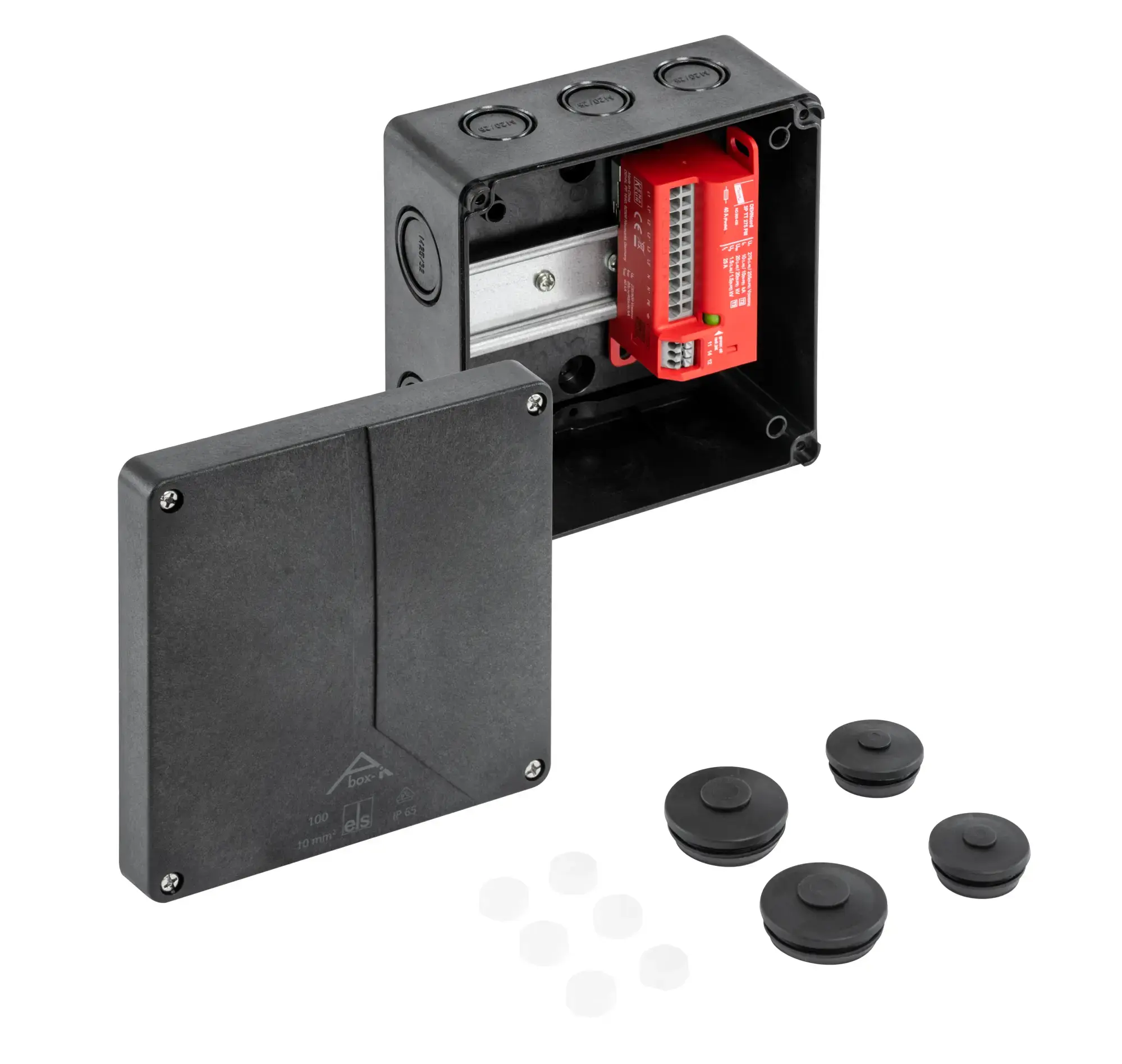 Spelsberg 49141005 Junction box, Type of protection IP65, Max. conductor cross section 6², Impact strength IK08, Protection class II, Rated voltage 400V AC, Halogen free (img_001)
