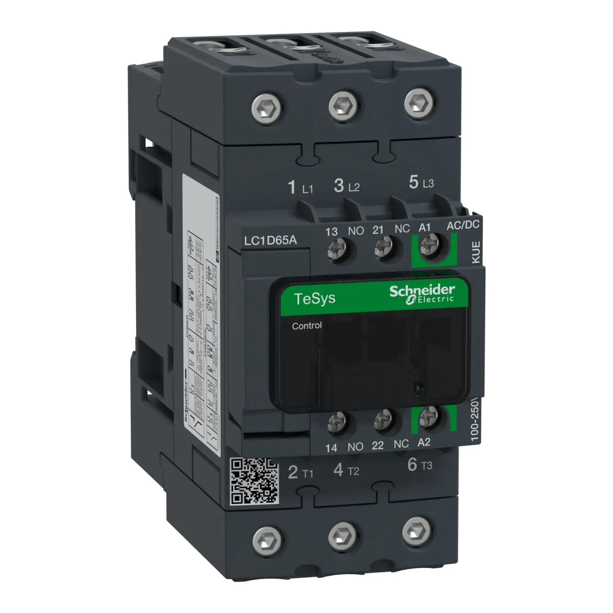 Schneider Electric LC1D65AKUE Power contactor LC1D 3p, +1NO+1NC, 30 kW, 65 A, 400 V AC3, coil 100-250 V AC/DC (img_002)