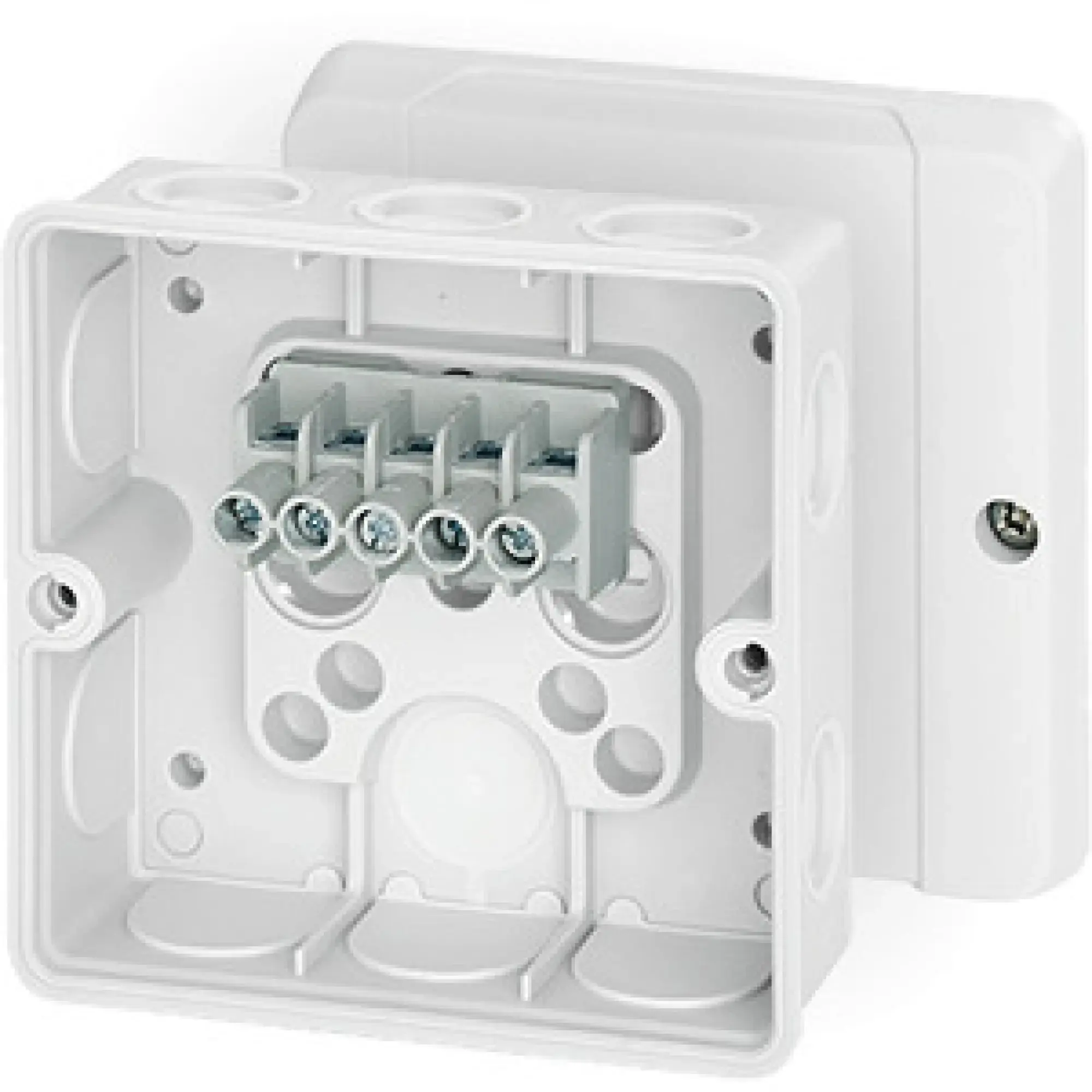 Hensel 62000272 Kabelabzweigkasten 1,5-4 qmm 3phasig, 6 qmm 1ph., 5pol. Klemme, weiß DE 9346 (img_001) Hensel 62000272 Kabelabzweigkasten 1,5-4 qmm 3phasig, 6 qmm 1ph., 5pol. Klemme, weiß DE 9346 (img_001)