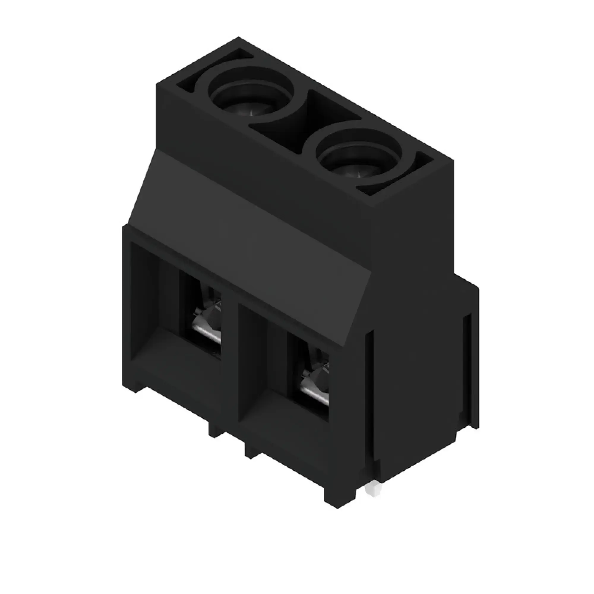 Weidmüller 1724700000 PCB terminal, 1000 V, 32 A, Pitch in mm: 9.52, 6 mm², Number of poles: 2, Clamping yoke connection, THT solder connection, 90°, Box (img_001)