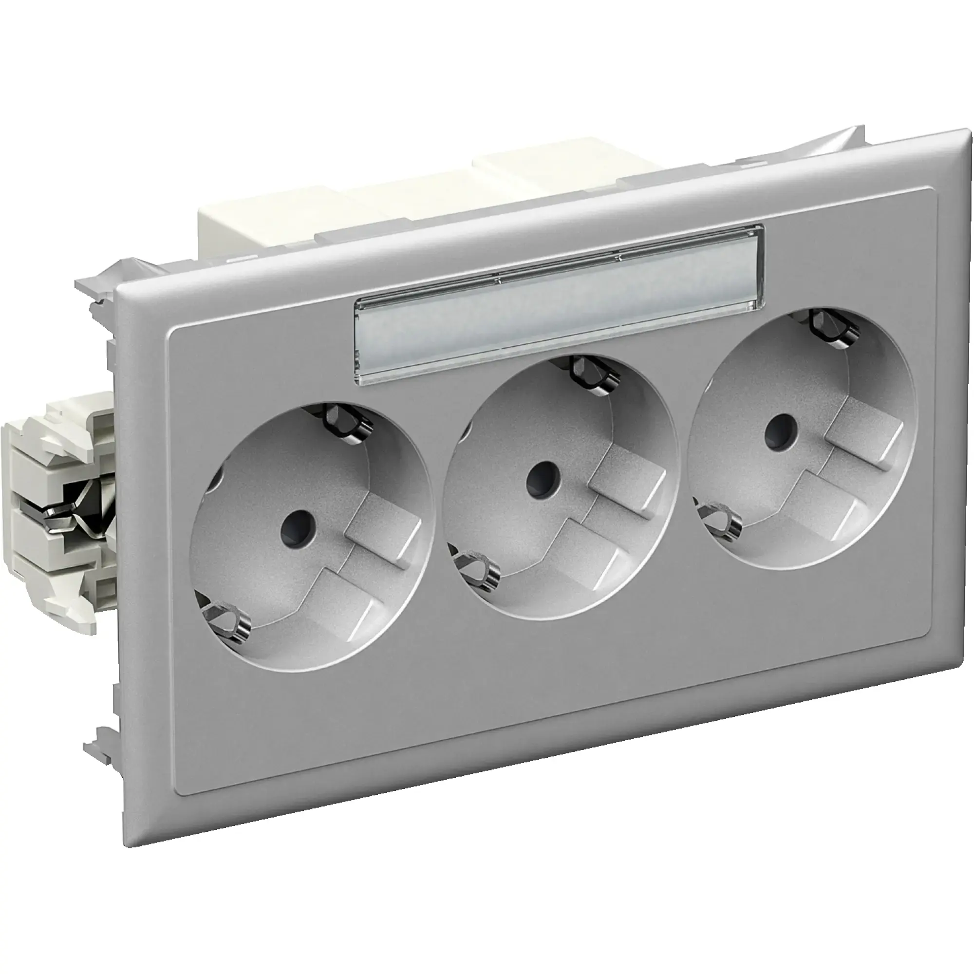 Schneider Electric 5940113 Triple socket Master with labeling field for duct installation CYB-PS aluminum effect (img_002) Schneider Electric 5940113 Triple socket Master with labeling field for duct installation CYB-PS aluminum effect (img_002)