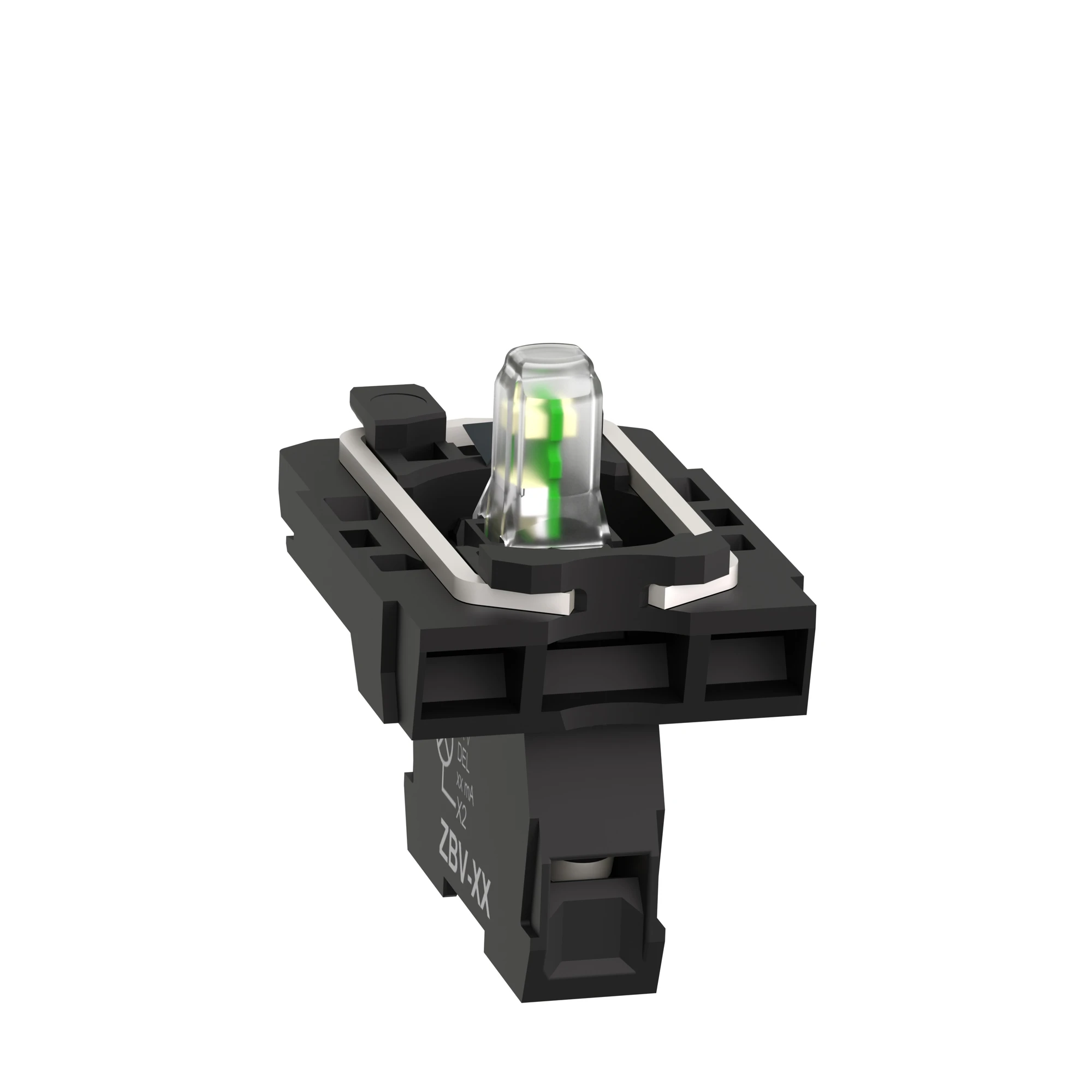 Schneider Electric ZB5AVB1 Lamp socket, Harmony XB5, plastic, white, universal LED, with mounting flange, screw terminal, 24V ACDC (img_005)