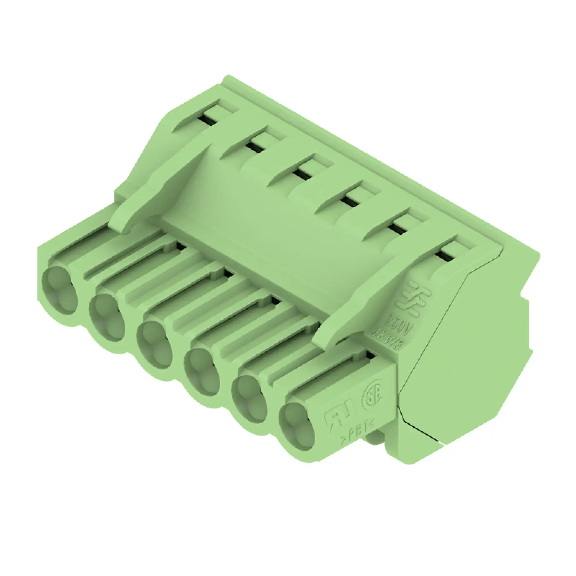 Weidmüller 1137410000 PCB connector (wire connection), 320 V, 17.5 A, Pitch in mm: 5.08, 4 mm², Number of poles: 6, Clamping yoke connection, Box (img_001)