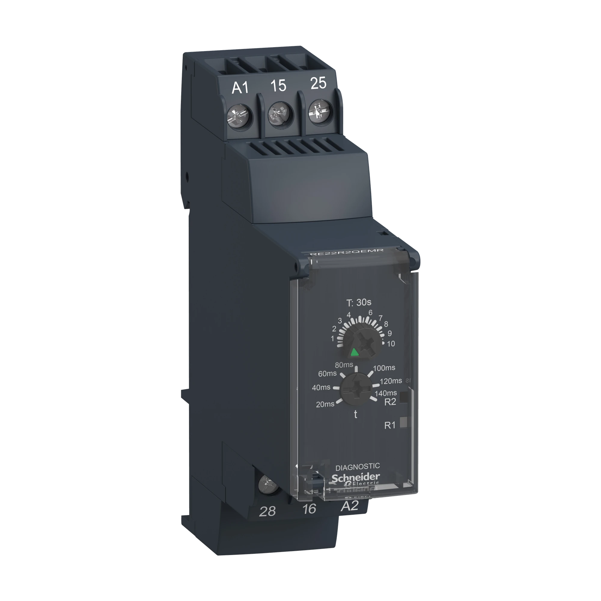 Schneider Electric RE22R2QEMR Time relay for star-delta starters, 0.3 s-30 s, 24-240VAC/DC, 1NO 1NC (img_001)