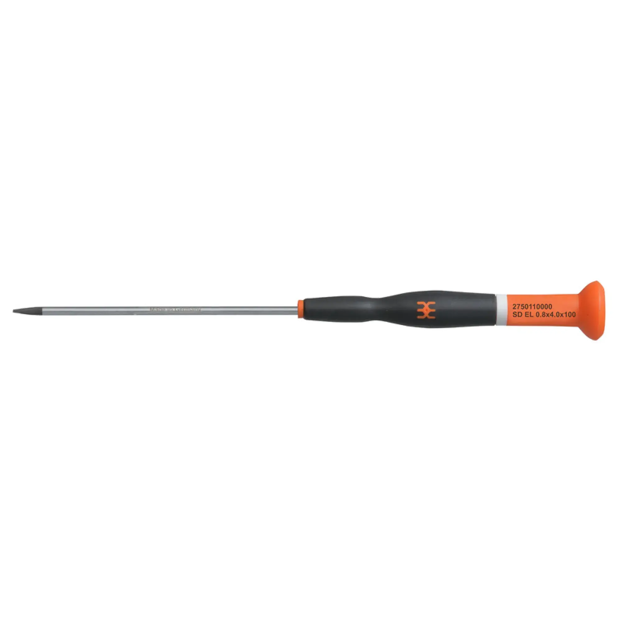 Weidmüller 2750110000 Slotted screwdriver, Blade thickness (A): 0.8 mm, Blade width (B): 4 mm, Blade length: 100 mm, Form: Slotted (img_001) Weidmüller 2750110000 Slotted screwdriver, Blade thickness (A): 0.8 mm, Blade width (B): 4 mm, Blade length: 100 mm, Form: Slotted (img_001)