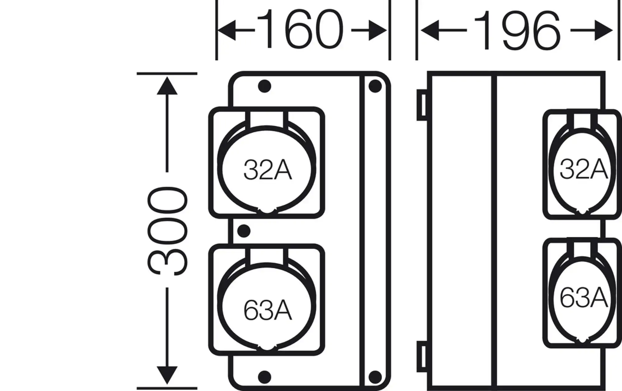 Hensel 20001087 Mi Connection Box, CEE 32A, + CEE 63A, 5p., 400V, 6h Mi CB 15 (img_004) Hensel 20001087 Mi Connection Box, CEE 32A, + CEE 63A, 5p., 400V, 6h Mi CB 15 (img_004)