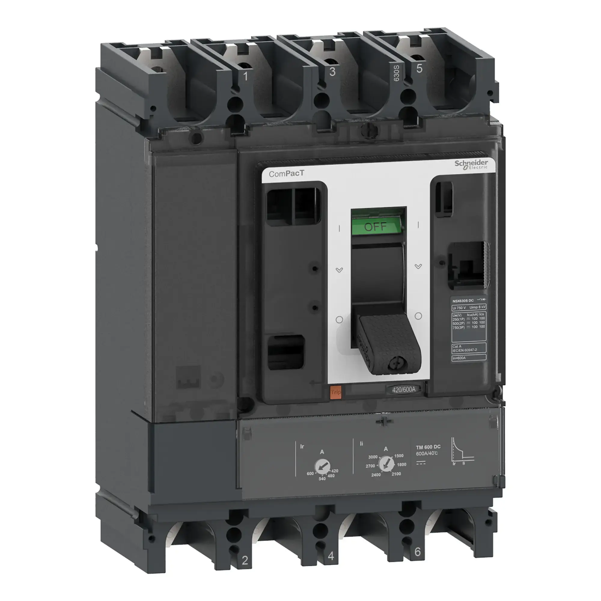 Schneider Electric C40F4TM400D Compact Circuit Breaker ComPacT NSX400F with TM-DC 400A 4P 36kA/750 VDC (img_002) Schneider Electric C40F4TM400D Compact Circuit Breaker ComPacT NSX400F with TM-DC 400A 4P 36kA/750 VDC (img_002)