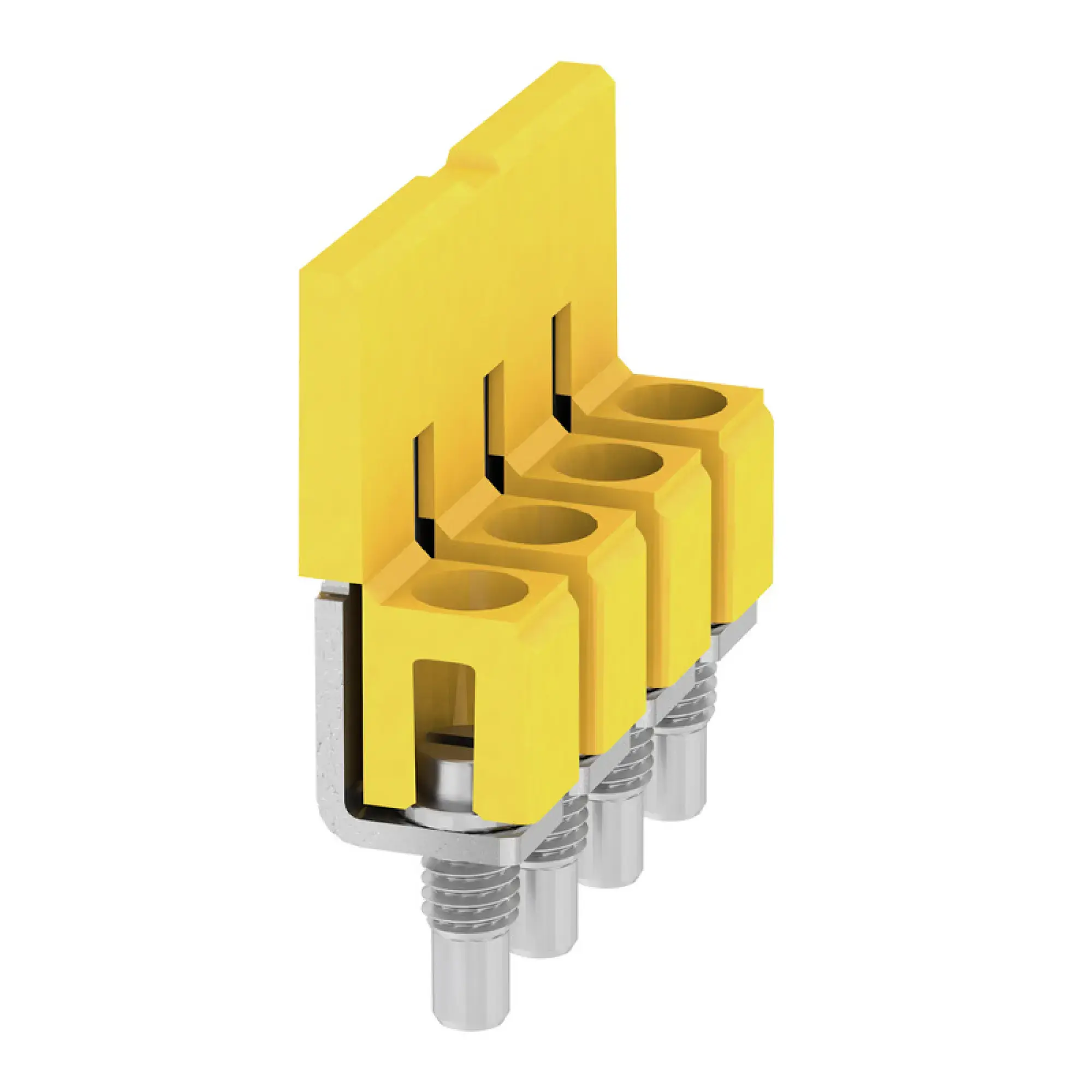 Weidmüller 1054660000 Cross-connector (terminal), when screwed in, yellow, 41 A, Number of poles: 4, Pitch in mm: 6.10, Insulated: Yes, Width: 7.6 mm (img_001) Weidmüller 1054660000 Cross-connector (terminal), when screwed in, yellow, 41 A, Number of poles: 4, Pitch in mm: 6.10, Insulated: Yes, Width: 7.6 mm (img_001)