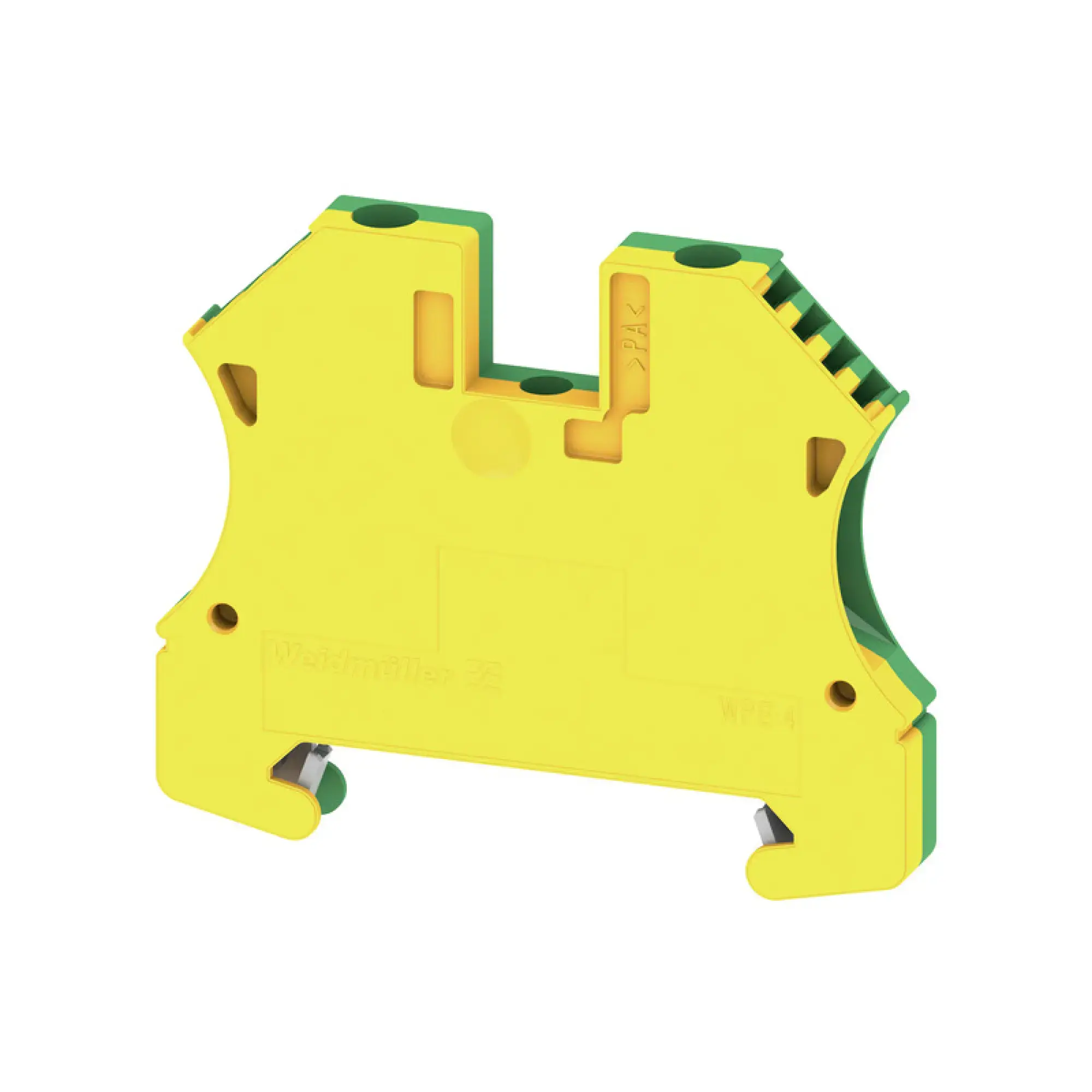 Weidmüller 1010100000 PE terminal, Screw connection, Green/yellow, 4 mm², 800 V, Number of connections: 2, Number of levels: 1, TS 35, V-0, Wemid (img_001) Weidmüller 1010100000 PE terminal, Screw connection, Green/yellow, 4 mm², 800 V, Number of connections: 2, Number of levels: 1, TS 35, V-0, Wemid (img_001)