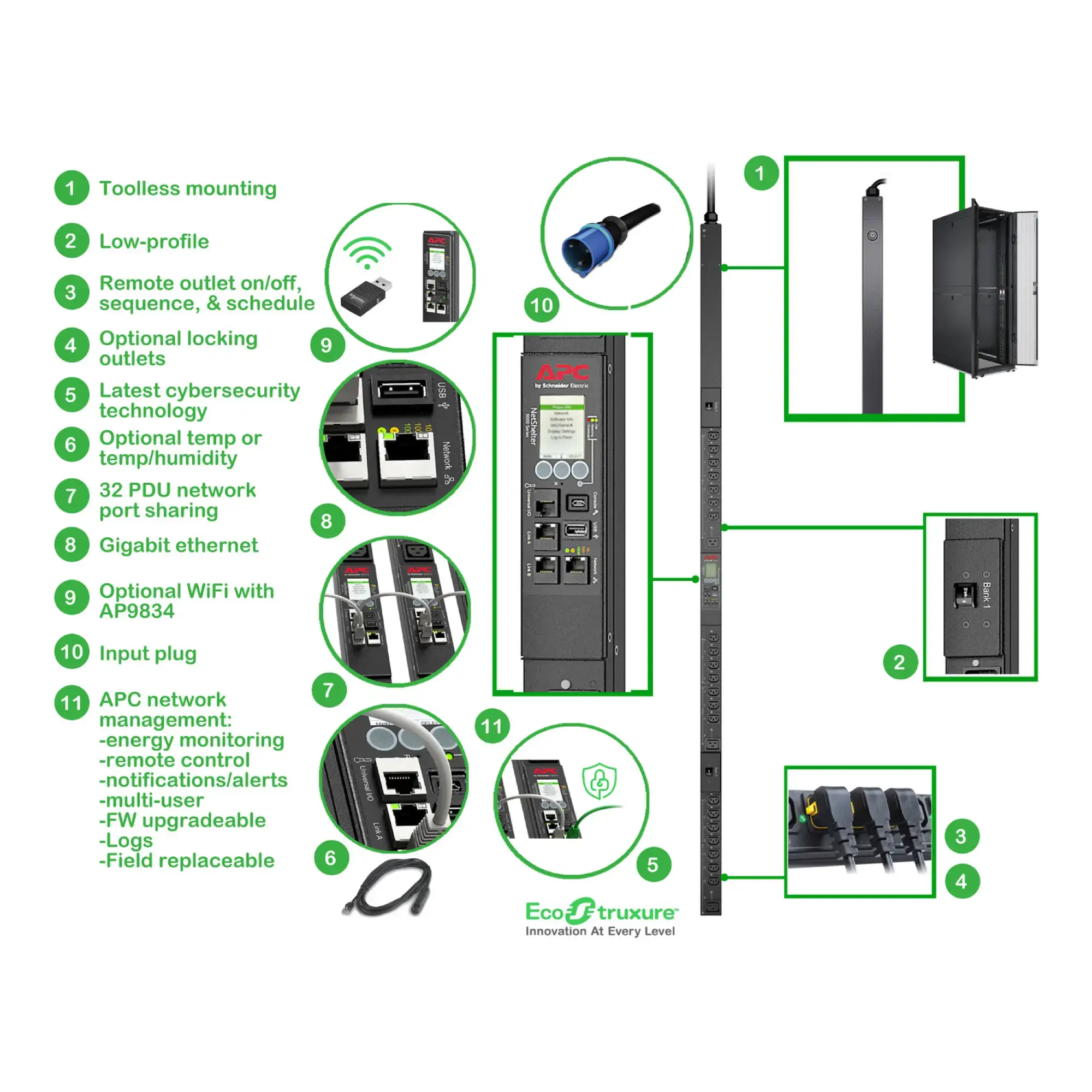APC APDU9953 APC Rack PDU 9000 Switched, Null HE, 32A, 230V, (21) C13 + (3) C19 (img_003) APC APDU9953 APC Rack PDU 9000 Switched, Null HE, 32A, 230V, (21) C13 + (3) C19 (img_003)