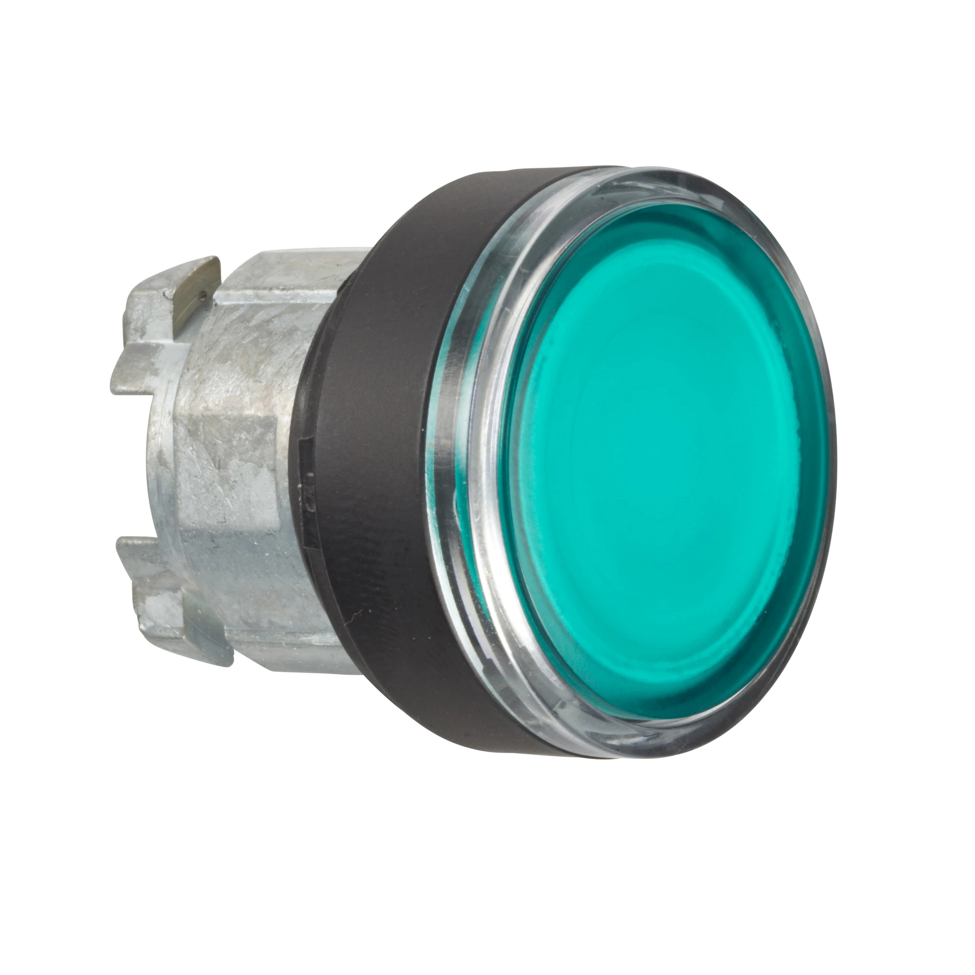 Schneider Electric ZB4BW337 Illuminated push-button, front element, Harmony XB4, metal, 22mm, green, unmarked, momentary, smooth dome, BA9s (img_001)