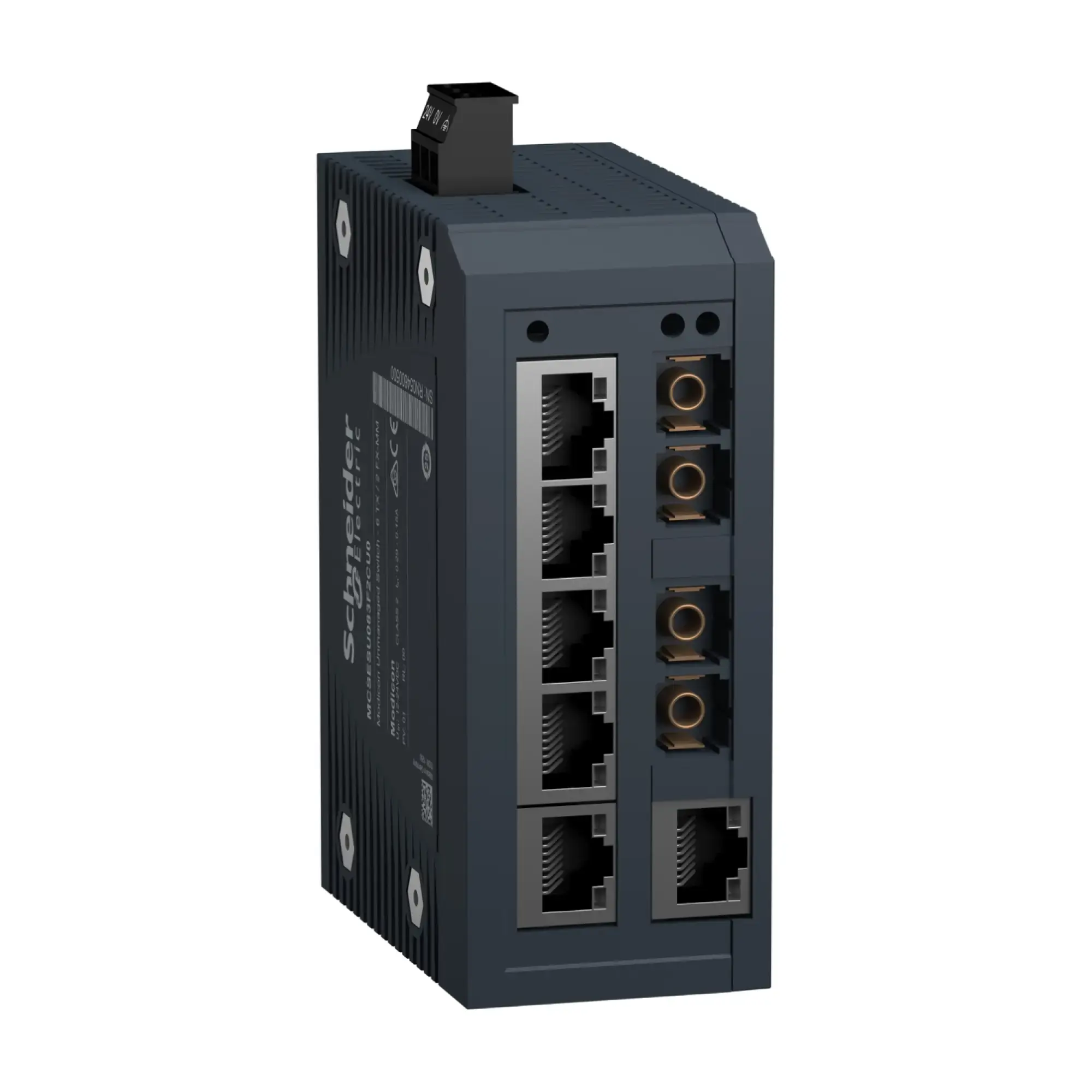 Schneider Electric MCSESU083F2CU0 Modicon Unmanaged Switch, 6 Copper Ports (6TX 10/100 Mbps) + 2 Multimode Fiber Ports (2FX-MM 100 Mbps) (img_007)