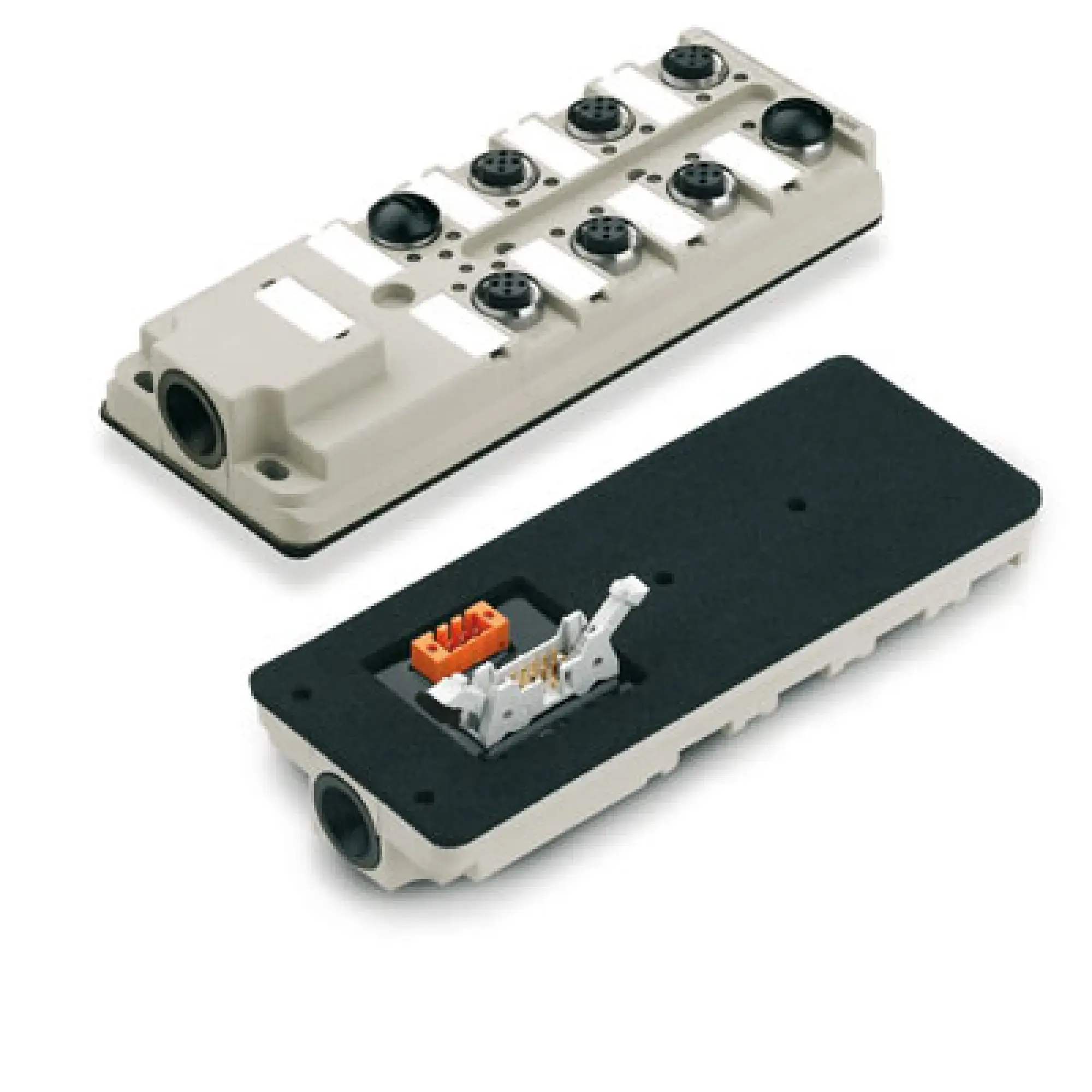 Weidmüller 1812170000 Sensor-actuator passive distributor (without cable), Backplane bushing, Ribbon connector, 10-pole, M12, 30 V, A-coded, LED: Yes, LED initiator: Yes, W (img_001) Weidmüller 1812170000 Sensor-actuator passive distributor (without cable), Backplane bushing, Ribbon connector, 10-pole, M12, 30 V, A-coded, LED: Yes, LED initiator: Yes, W (img_001)