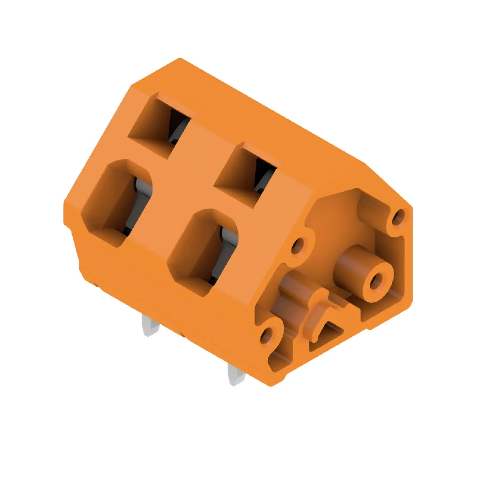 Weidmüller 1952570000 PCB terminal, 800 V, 24 A, Pitch in mm: 7.50, 2.5 mm², Number of poles: 2, Tension-clamp connection, THT solder connection, 135°, Box (img_001)