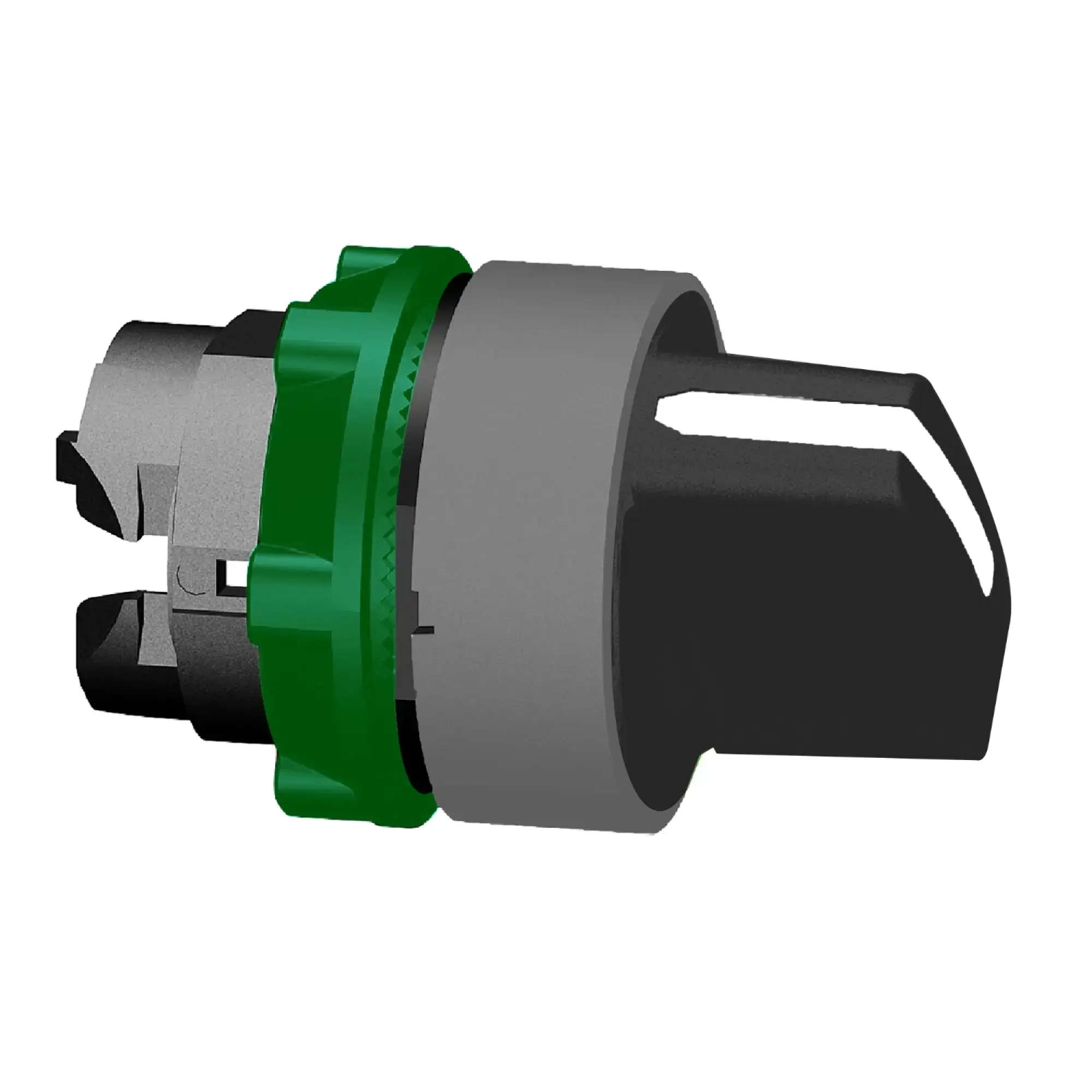 Schneider Electric ZB5AD3C0 Selector switch, front element, Harmony XB5, plastic, 22mm, light gray, black, 3 positions, latching (img_002)