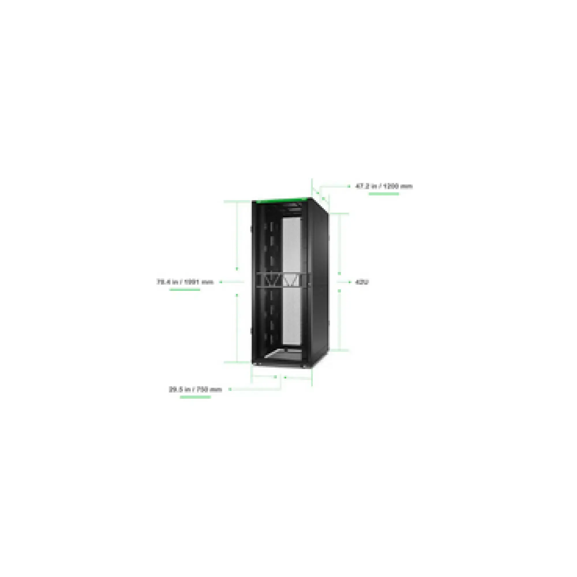 APC AR3350B2 APC NetS HElter SX Server Rack Gen 2, 42 HE, 1991H x 750W x 1200D mm, mit Seitenwänden, Schwarz (img_001)