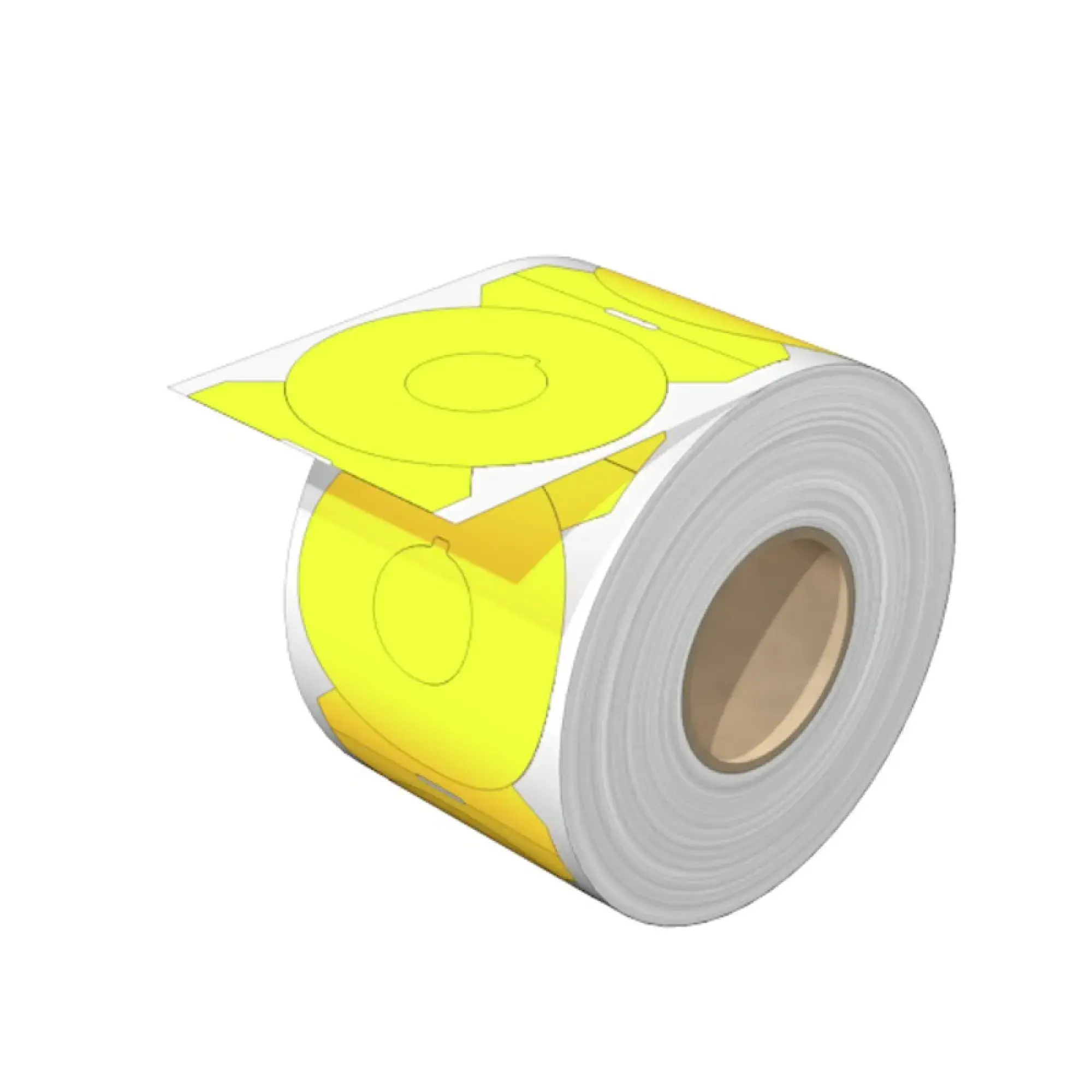 Weidmüller 2497030000 Device marking, Polyester, yellow, Operating temperature range: -40...120 °C (img_001)