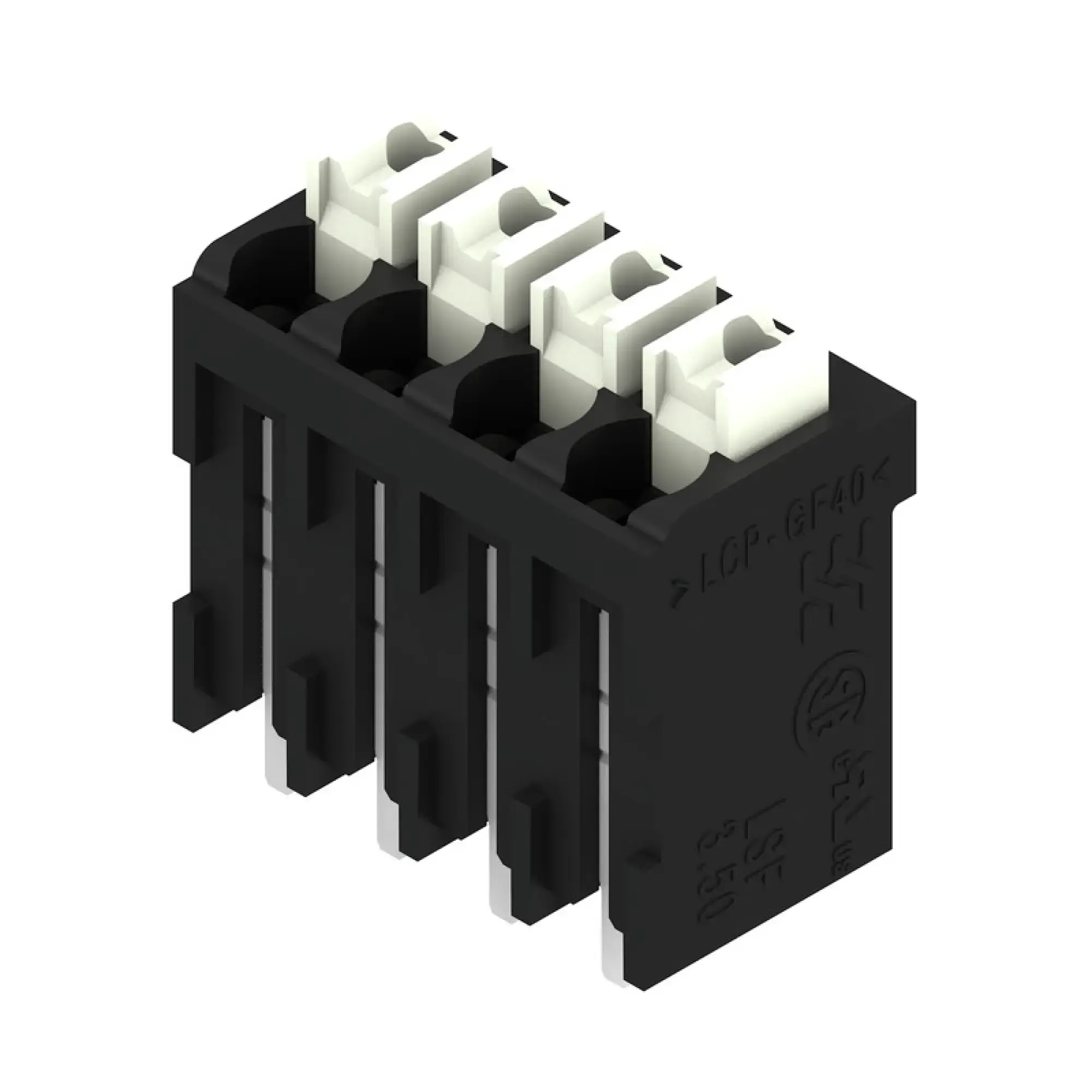 Weidmüller 1874280000 PCB terminal, 160 V, 17.5 A, Pitch in mm: 3.50, 1.5 mm², Number of poles: 4, PUSH IN with actuator, THT/THR solder connection, 180°, Tape (img_001)