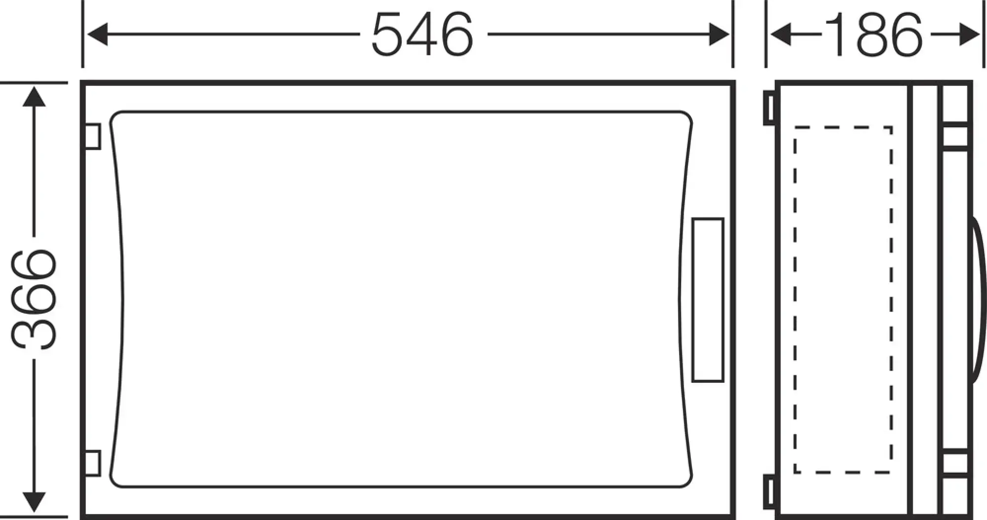 Hensel 68000309 ENYSTAR-Leergehäuse, Einbaumaße 306x486x136mm, nicht durchsichtiger Tür FP 0451 (img_003)