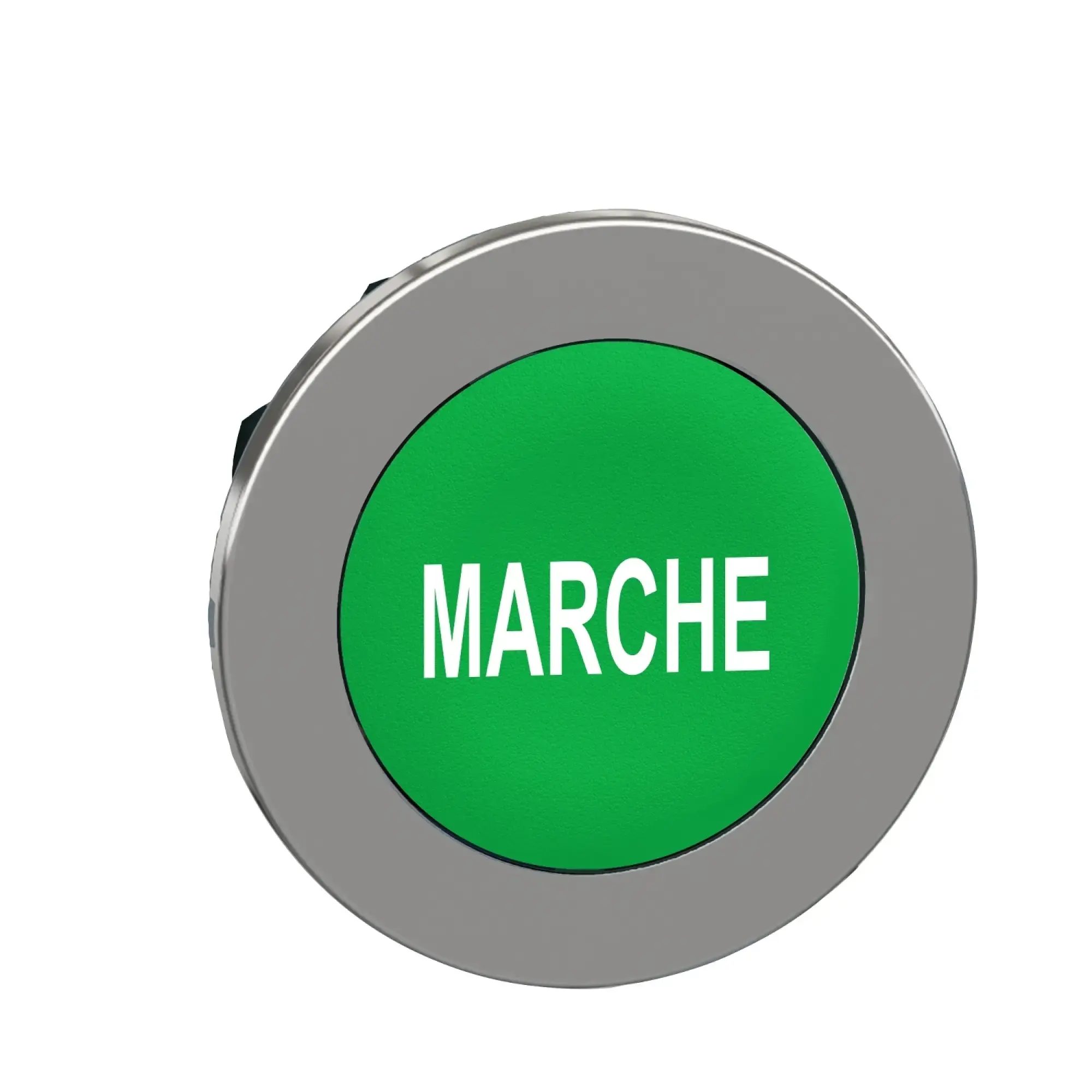 Schneider Electric ZB4FA342 Pushbutton, front element, Harmony XB4F, metal, 30mm, green, labeled MARCHE, momentary (img_002)