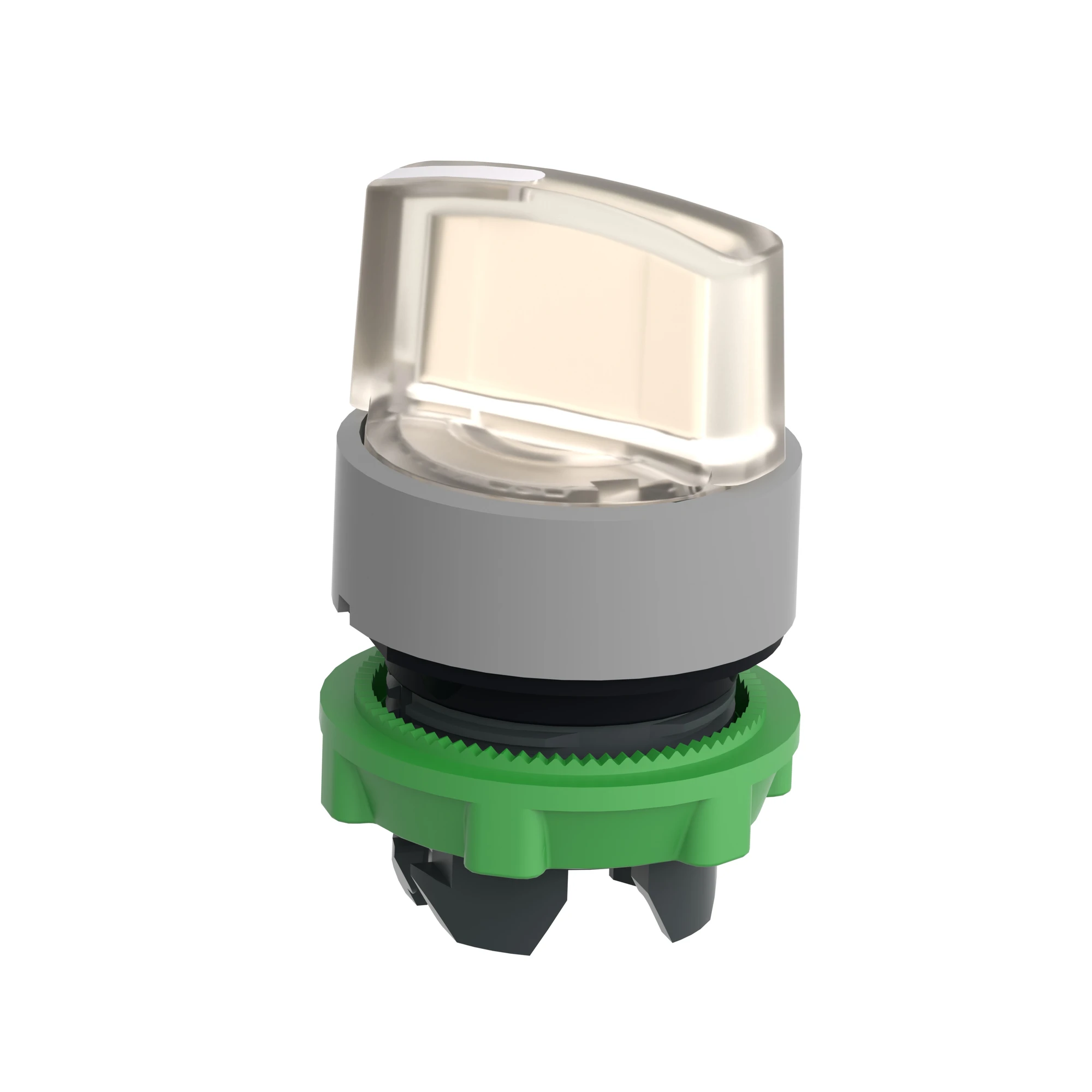 Schneider Electric ZB5AK1413C0 Pilot light selector switch, front element, Harmony XB5, plastic, 22mm, white, for universal LED, 2 positions, momentary (img_005)
