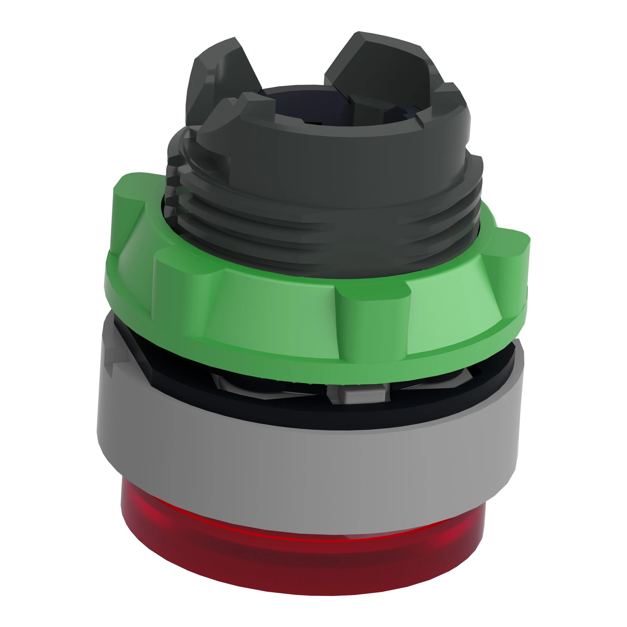 Schneider Electric ZB5AH43C0 Illuminated pushbutton, front element, Harmony XB5, plastic, 22mm, light grey, red, projecting, for universal LED, latching (img_006)