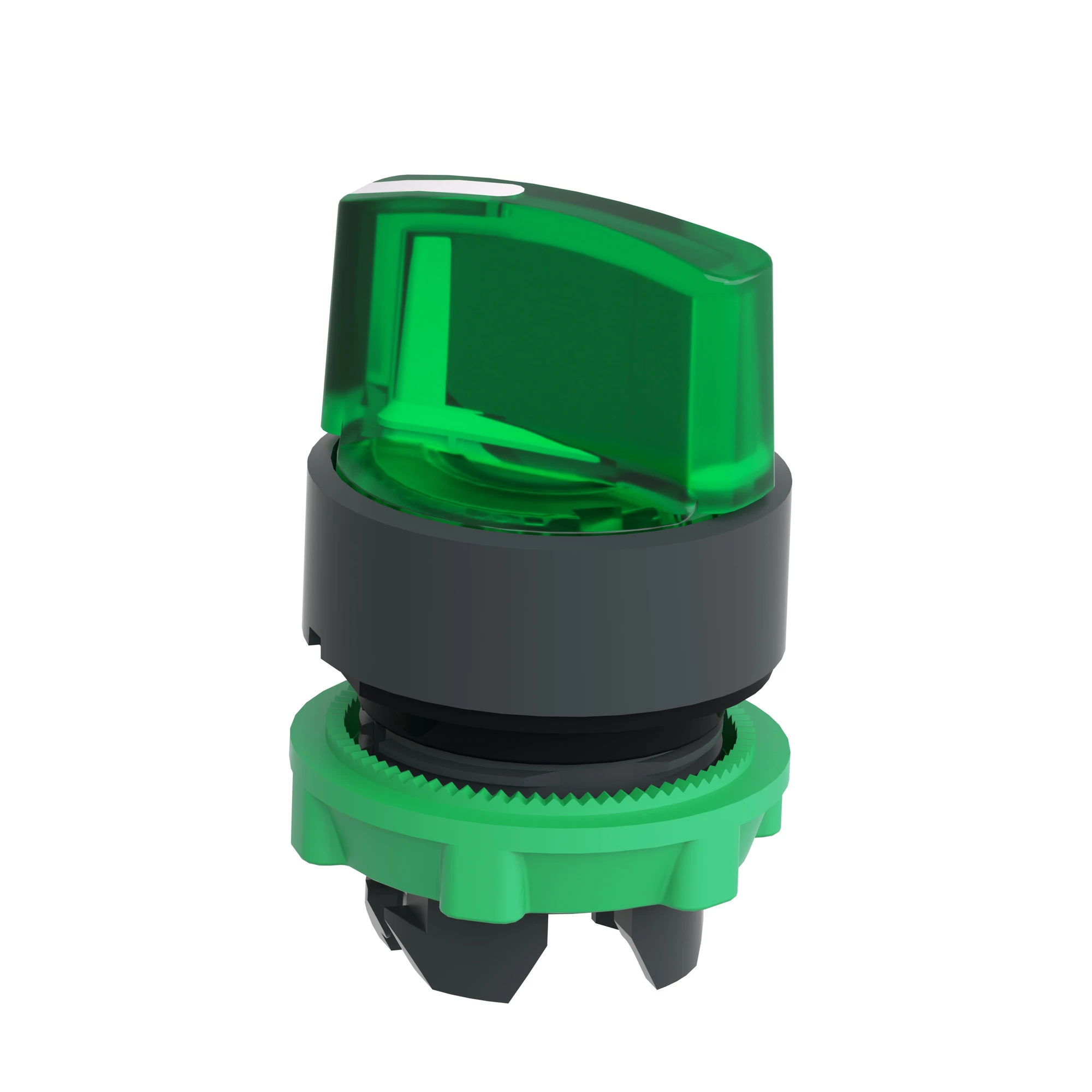 Schneider Electric ZB5AK1233 Illuminated selector switch, front element, Harmony XB5, plastic, 22mm green, for universal LED, 2 positions, latching (img_004)