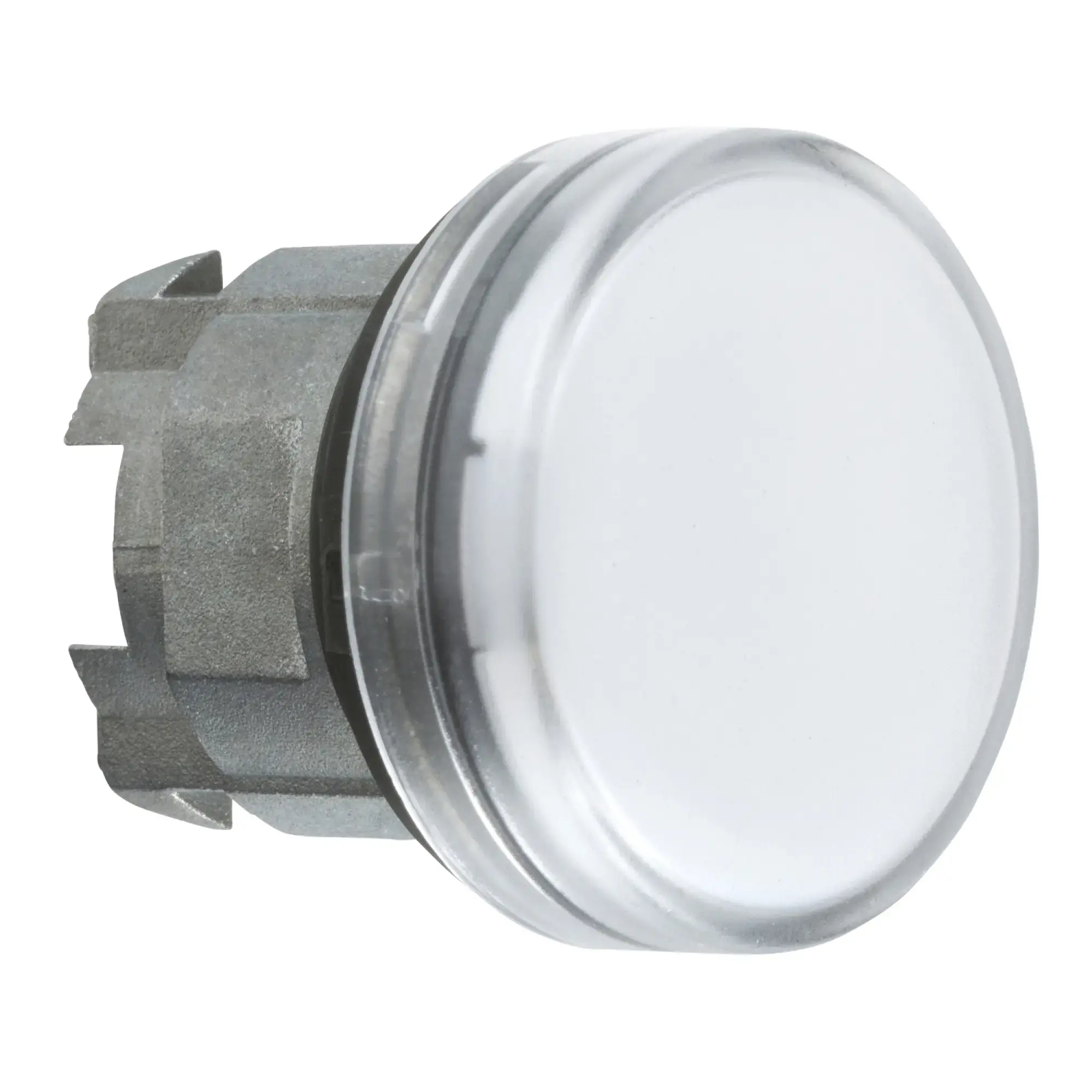 Schneider Electric ZB4BV01S Signaling light, front element, Harmony XB4, metal, 22mm, white, for BA9s incandescent lamp, ribbed dome (img_002)