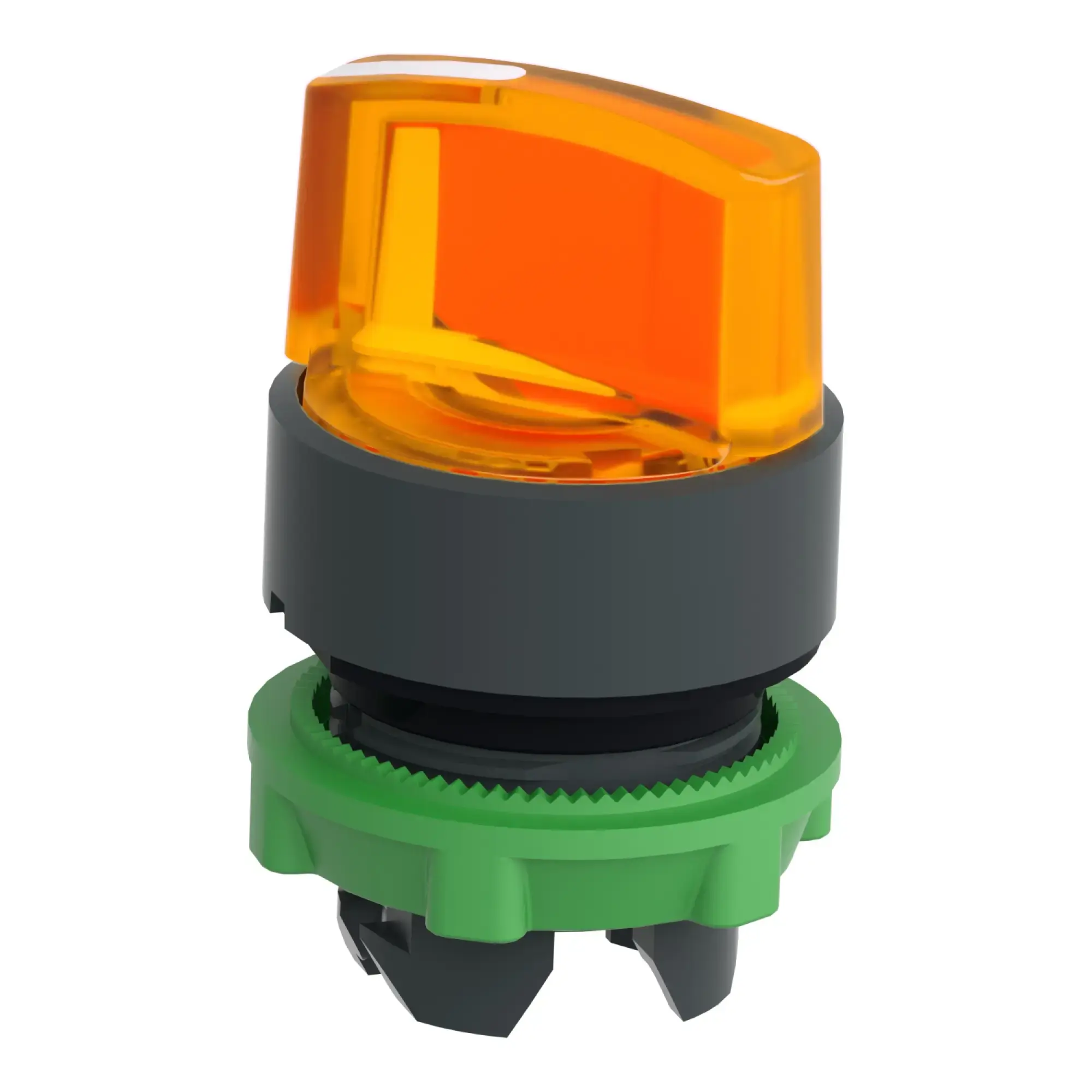 Schneider Electric ZB5AK1453 Illuminated selector switch, front element, Harmony XB5, plastic, 22mm, orange, for universal LED, 2 positions, momentary (img_024)