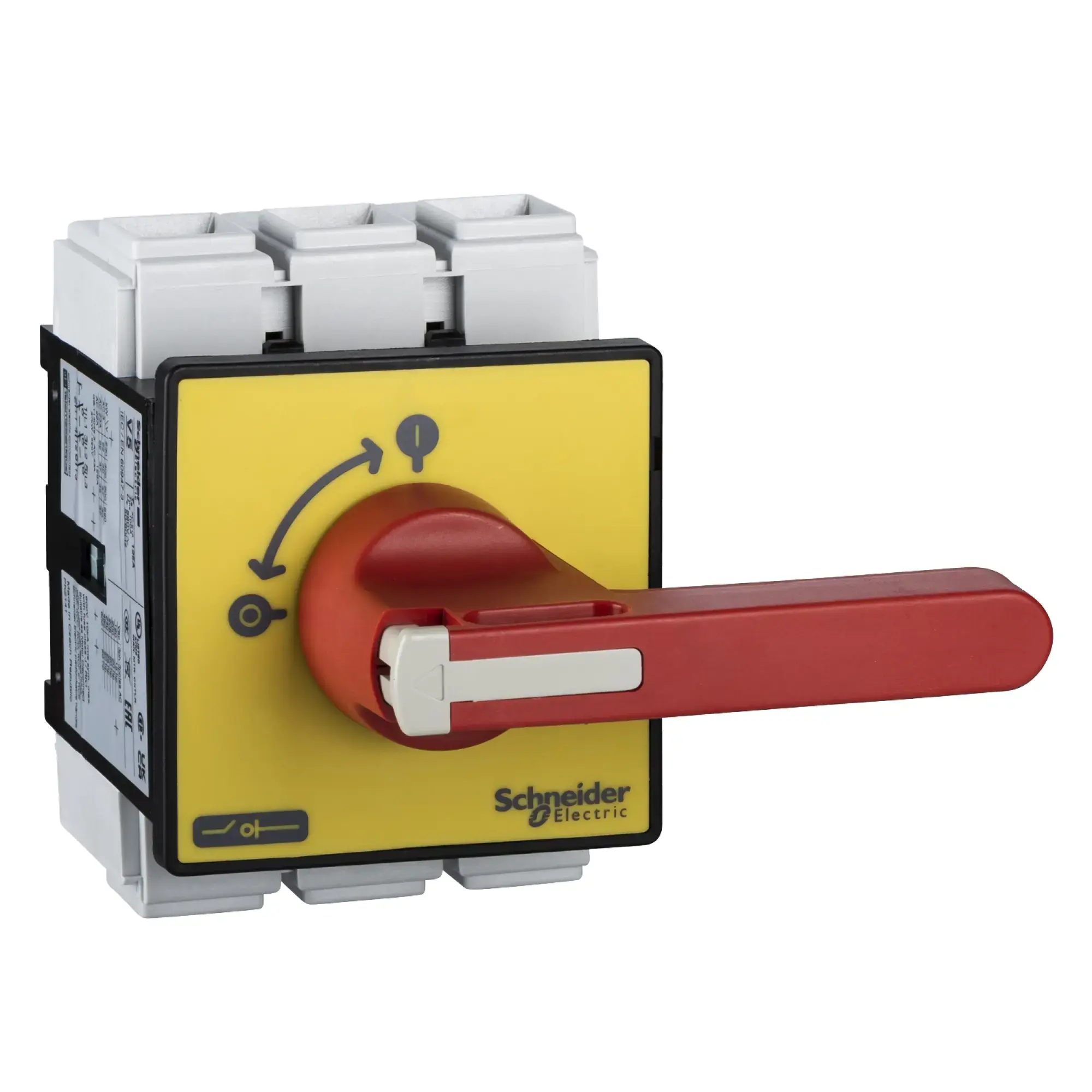 Schneider Electric VCF5 Emergency-Off/Main Switch, 4-hole mounting, 3p, 690V, 125A, Long red lockable handle (img_002)