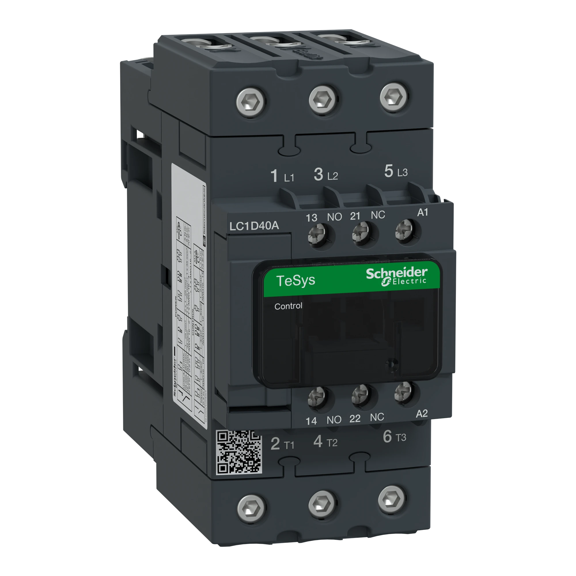 Schneider Electric LC1D40AB7 Power contactor LC1D 3p, +1NO+1NC, 18.5 kW, 40 A, 400 V AC3, coil 24 V AC (img_001) Schneider Electric LC1D40AB7 Power contactor LC1D 3p, +1NO+1NC, 18.5 kW, 40 A, 400 V AC3, coil 24 V AC (img_001)