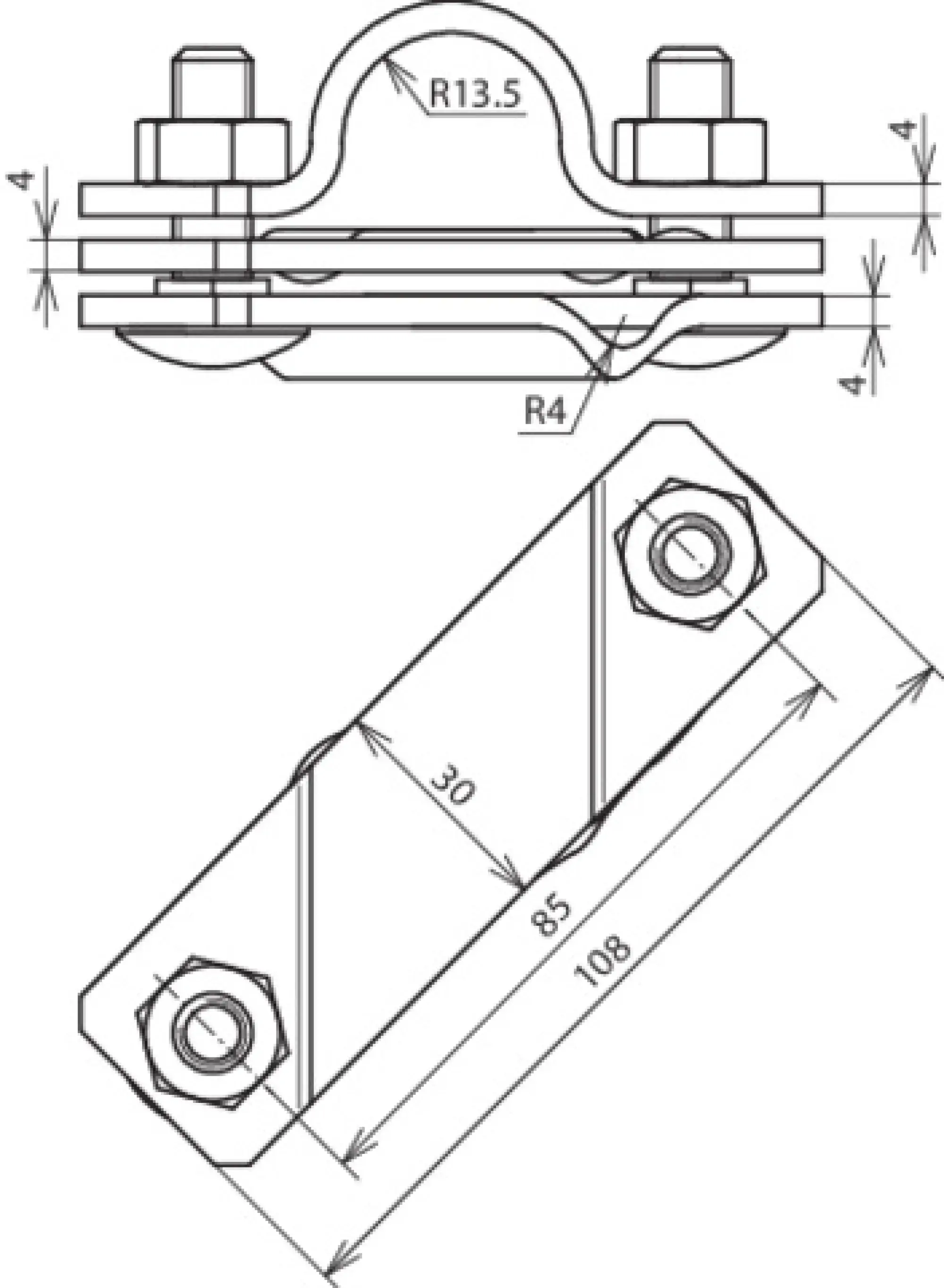 Dehn 640015 Connection clamp f. tubular earth rod St/tZn D 27mm f. Rd 7-10/Fl -40mm (img_002)