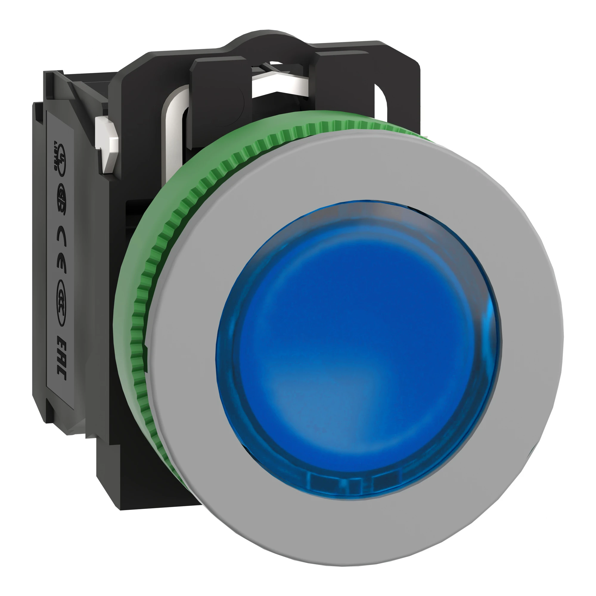 Schneider Electric XB5FW36B5C0 Illuminated pushbutton, Harmony XB5F, plastic, antimicrobial, light gray, blue, 30mm, universal LED, 1NC + 1NO, 24V ACDC (img_001) Schneider Electric XB5FW36B5C0 Illuminated pushbutton, Harmony XB5F, plastic, antimicrobial, light gray, blue, 30mm, universal LED, 1NC + 1NO, 24V ACDC (img_001)
