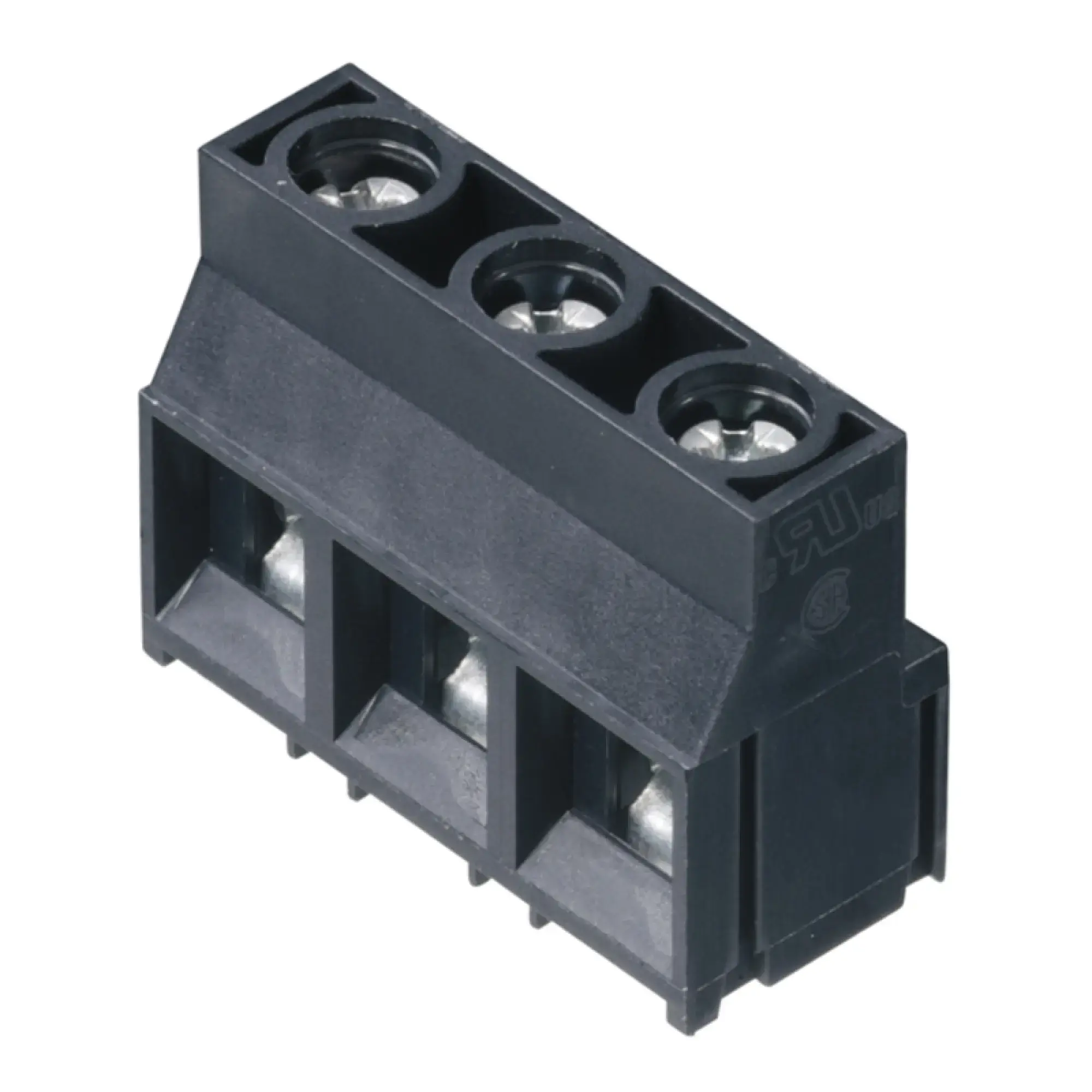 Weidmüller 1724710000 PCB terminal, 1000 V, 32 A, Pitch in mm: 9.52, 6 mm², Number of poles: 3, Clamping yoke connection, THT solder connection, 90°, Box (img_001)