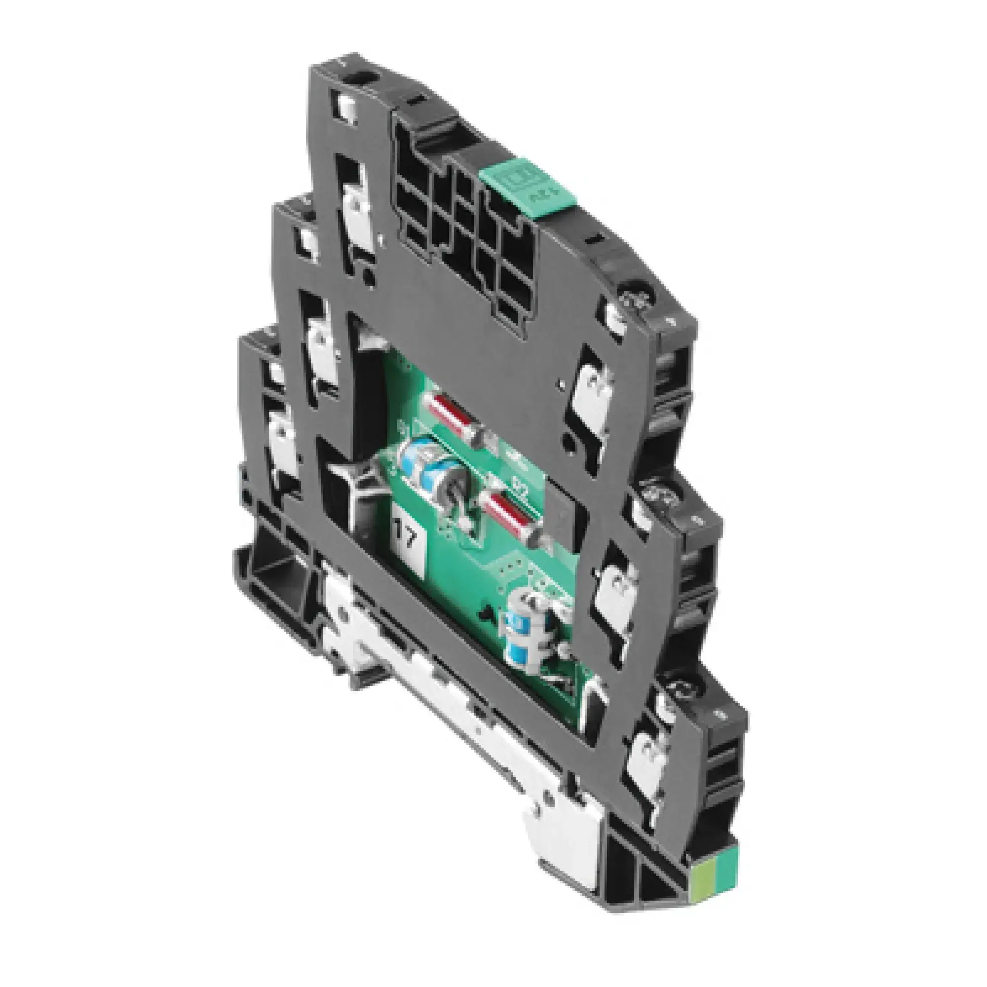 Weidmüller 1064340000 Surge voltage arrester (data networks/MCR-technology), Surge protection for measurement and control, binary, Number of signals: 1, DC, 12 V, 500 mA, T (img_001)