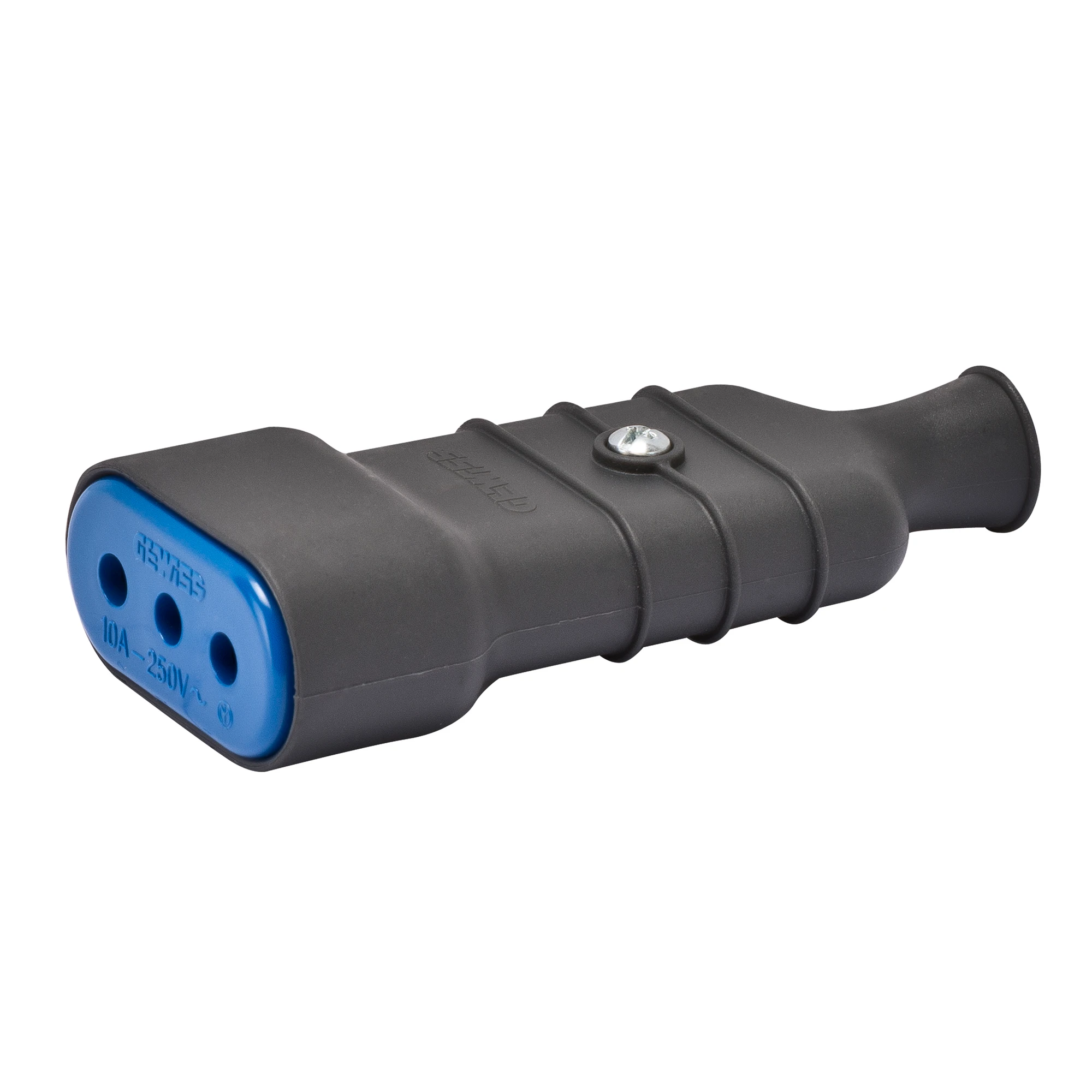 GEWISS GW28204 PORTABLE SOCKET-OUTLET - ITALIAN STANDARD - 2P+E 10A 250V ac - TYPE P11 - SLATE (img_001)