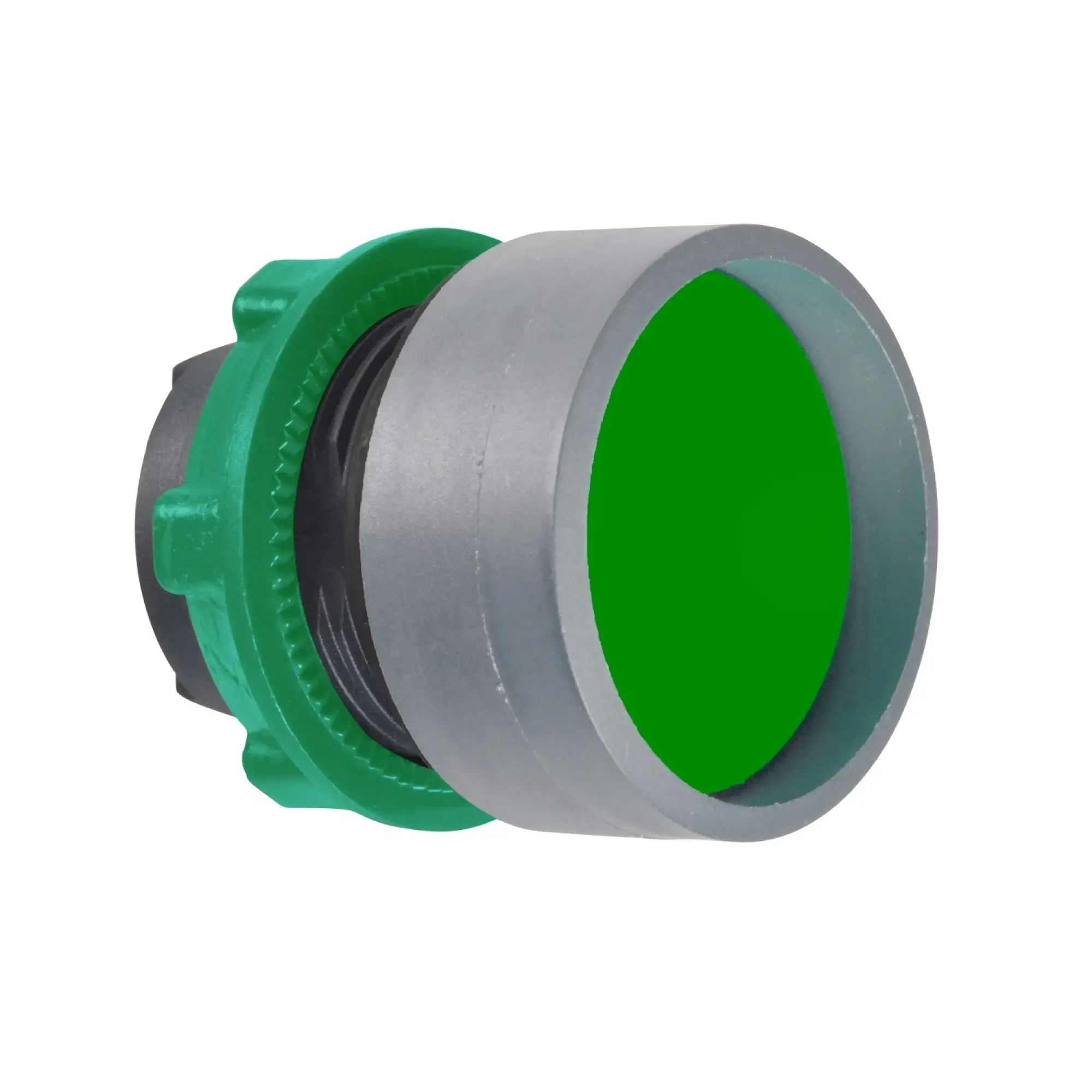 Schneider Electric ZB5AA36C0 Push Button, Front Element, Harmony XB5, Plastic, 22mm, Light gray, Green, Reset, Unmarked, Momentary (img_002)