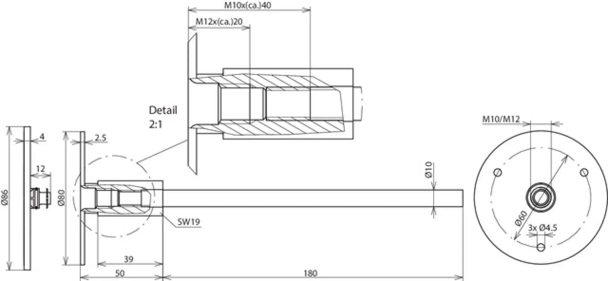 Dehn 478019 Fixed earthing terminal type M M10/M12 StSt(V4A) with terminal axis (img_004)