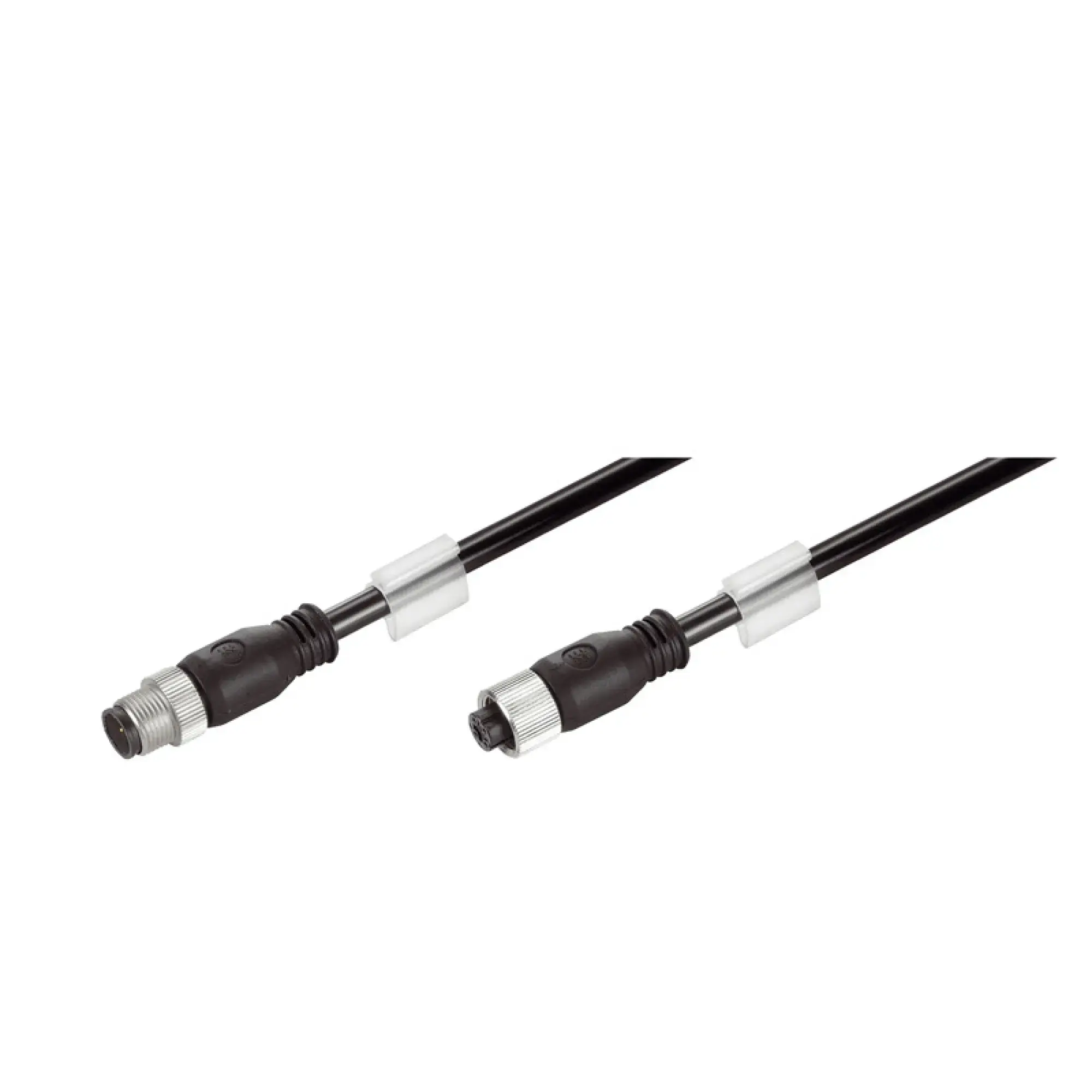 Weidmüller 1059340030 Ethernet Railway Cable (assembled), M12 D-code – IP 67 straight socket, M12 D-code – IP 67 straight pin, Number of poles: 4, Length: 3 m (img_001)