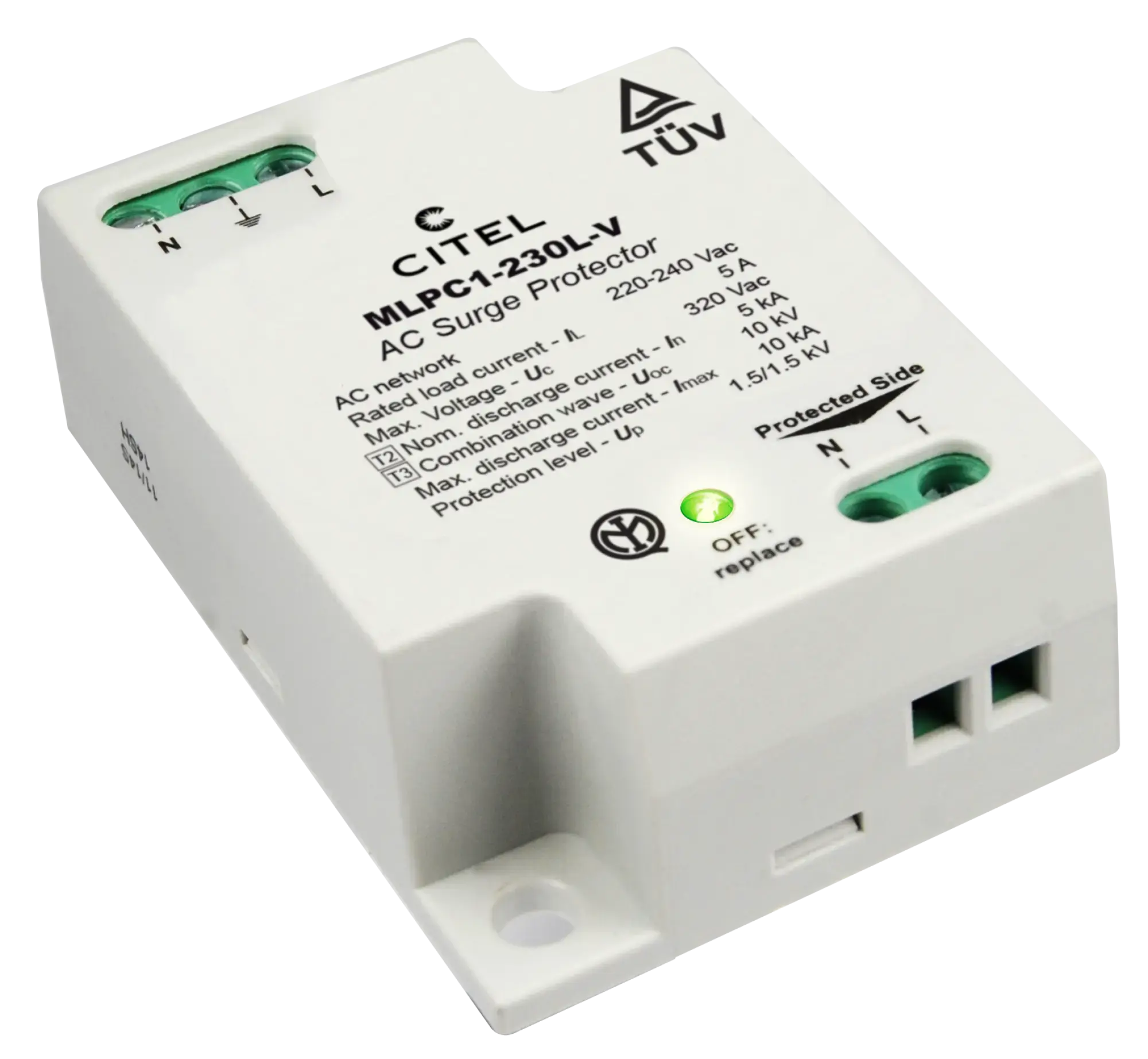 Citel 831221 Überspannungsschutz für einphasige 230 V LED-Systeme, Schutzklasse 1 (img_001)