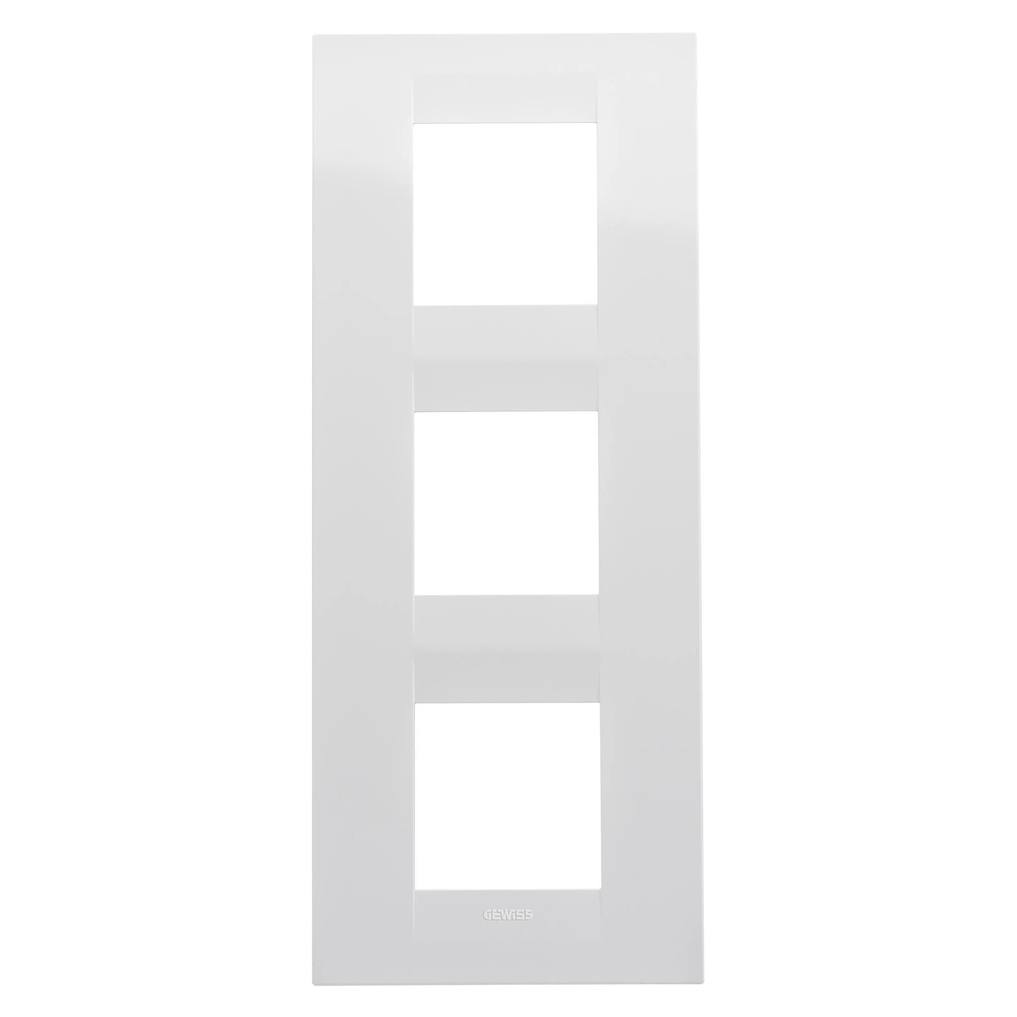 GEWISS GW16427TB GEO INTERNATIONAL PLATE - IN TECHNOPOLYMER - 2+2+2 MODULES VERTICAL - WHITE - CHORUSMART (img_001) GEWISS GW16427TB GEO INTERNATIONAL PLATE - IN TECHNOPOLYMER - 2+2+2 MODULES VERTICAL - WHITE - CHORUSMART (img_001)