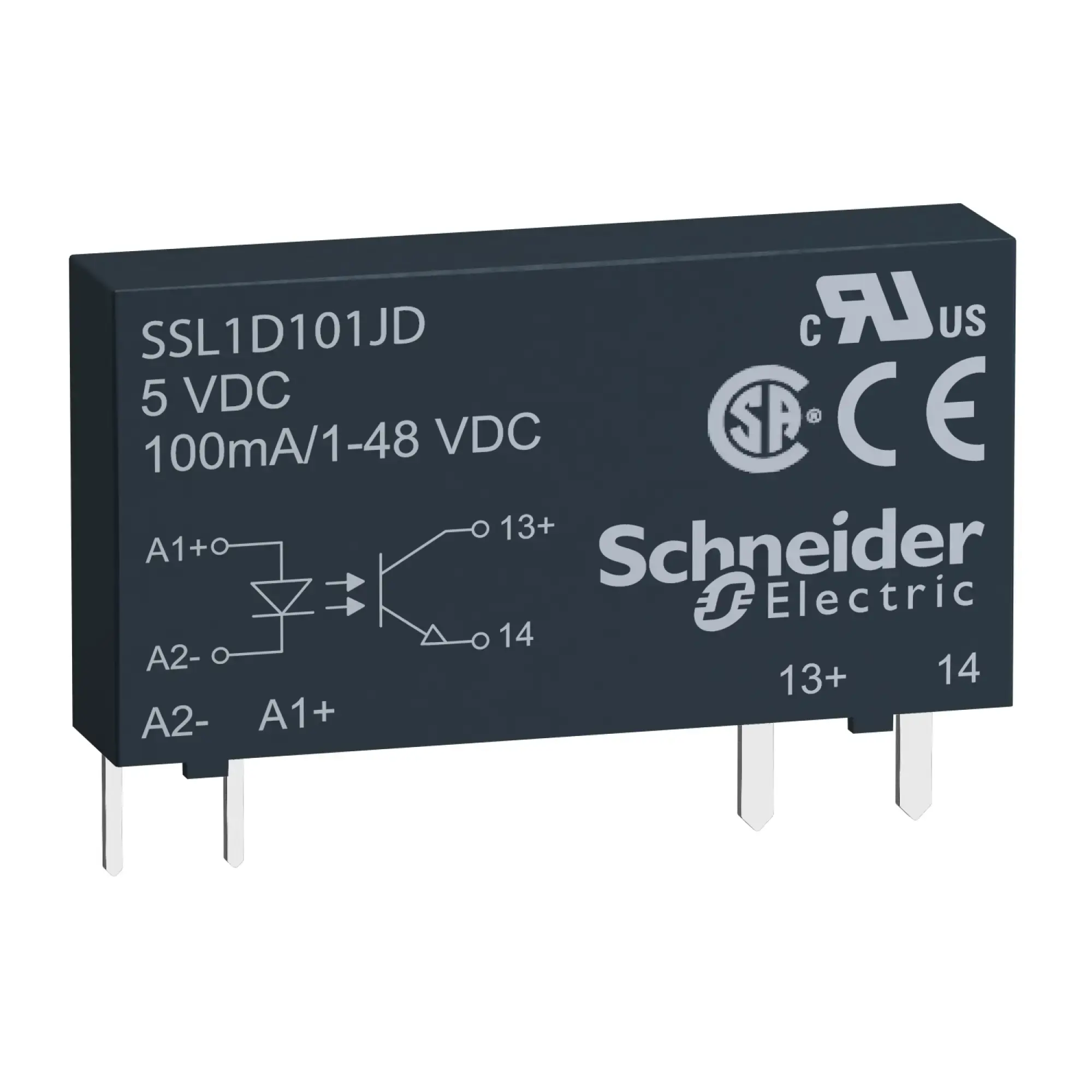 Schneider Electric SSL1D101JD Semiconductor relay, pluggable, I: 3-12 VDC, O: 1-48 VDC, 0.1 A (img_006)